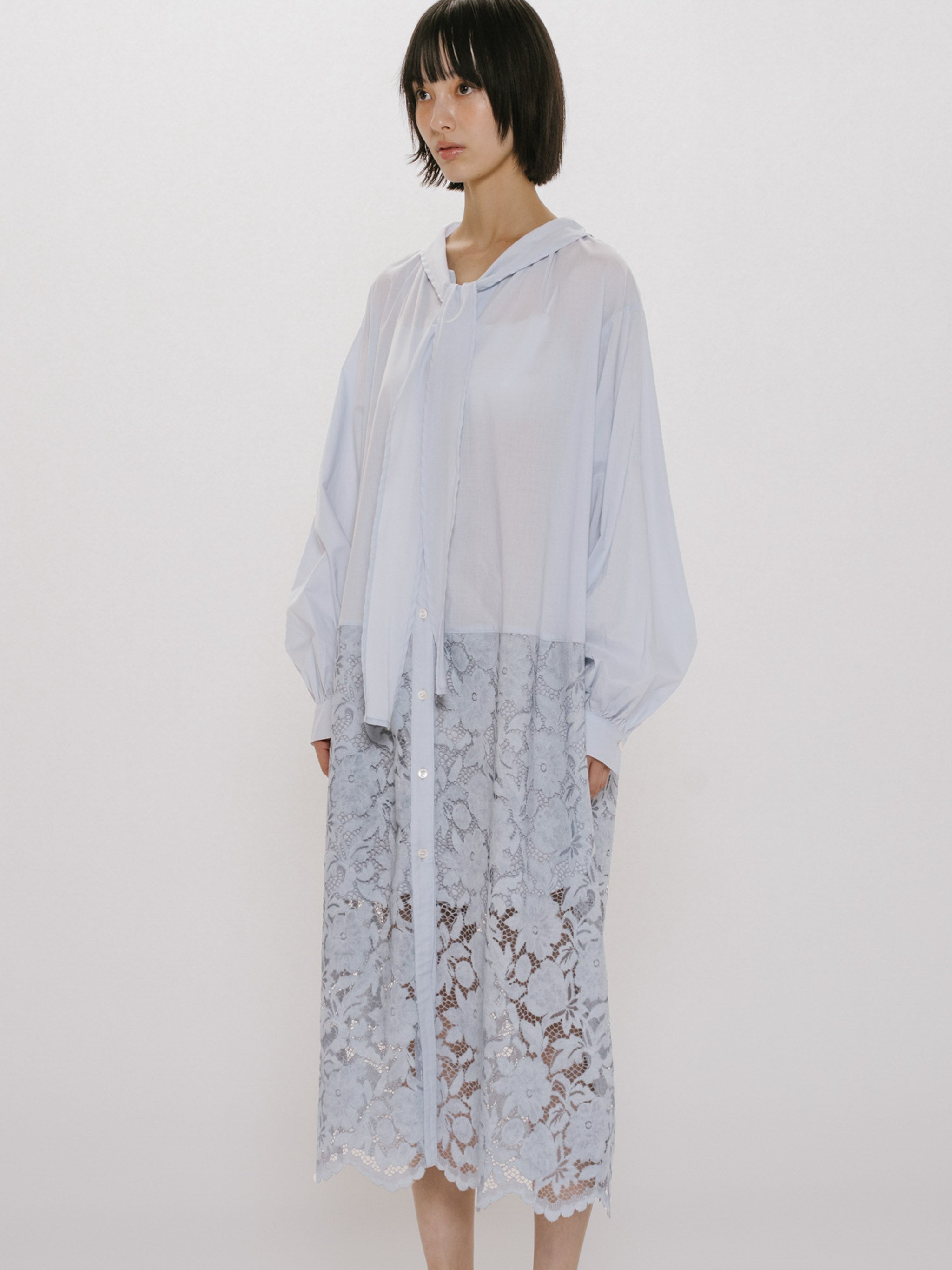 lace combi shirt onepiece