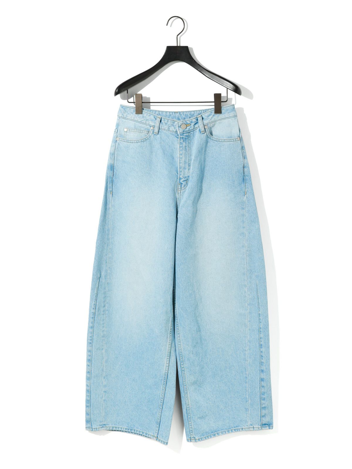 barrel leg wide denim