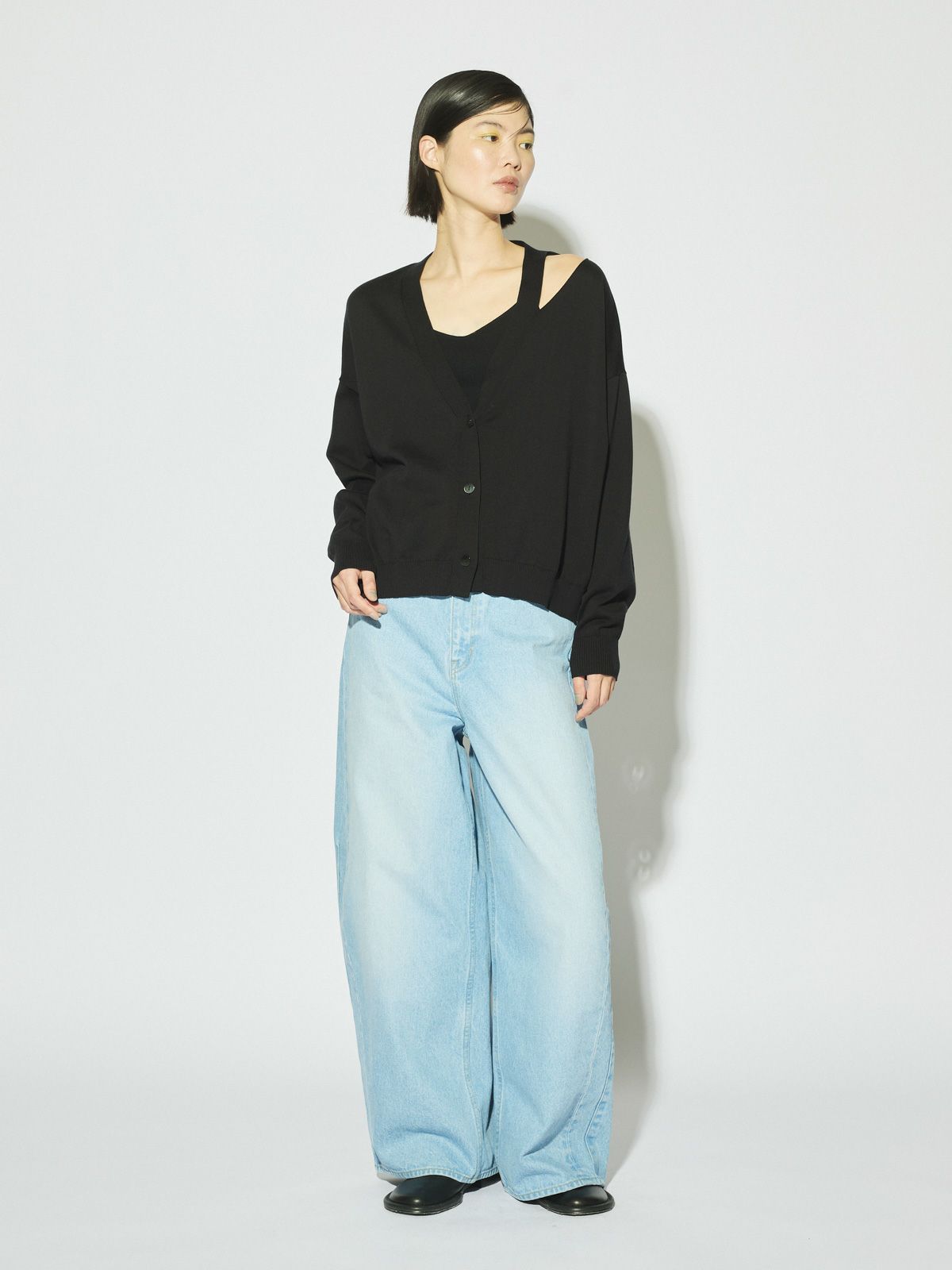 barrel leg wide denim