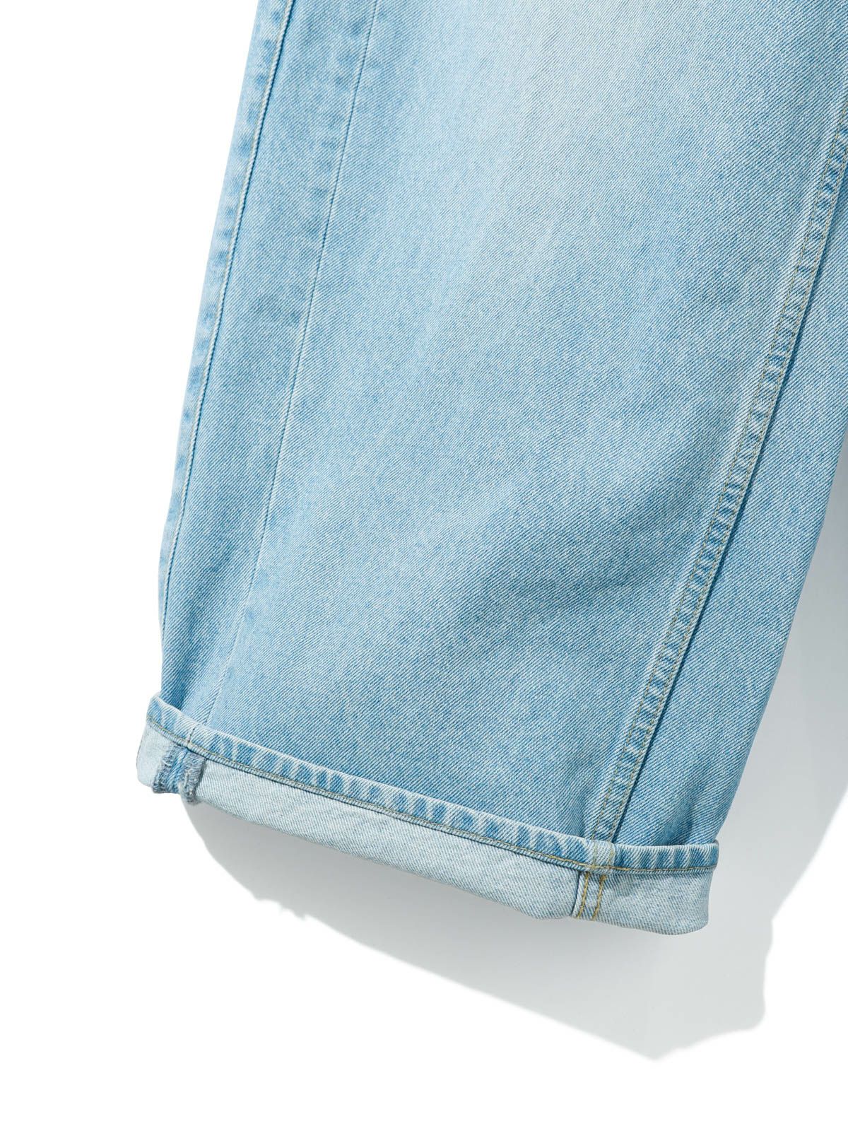 barrel leg wide denim