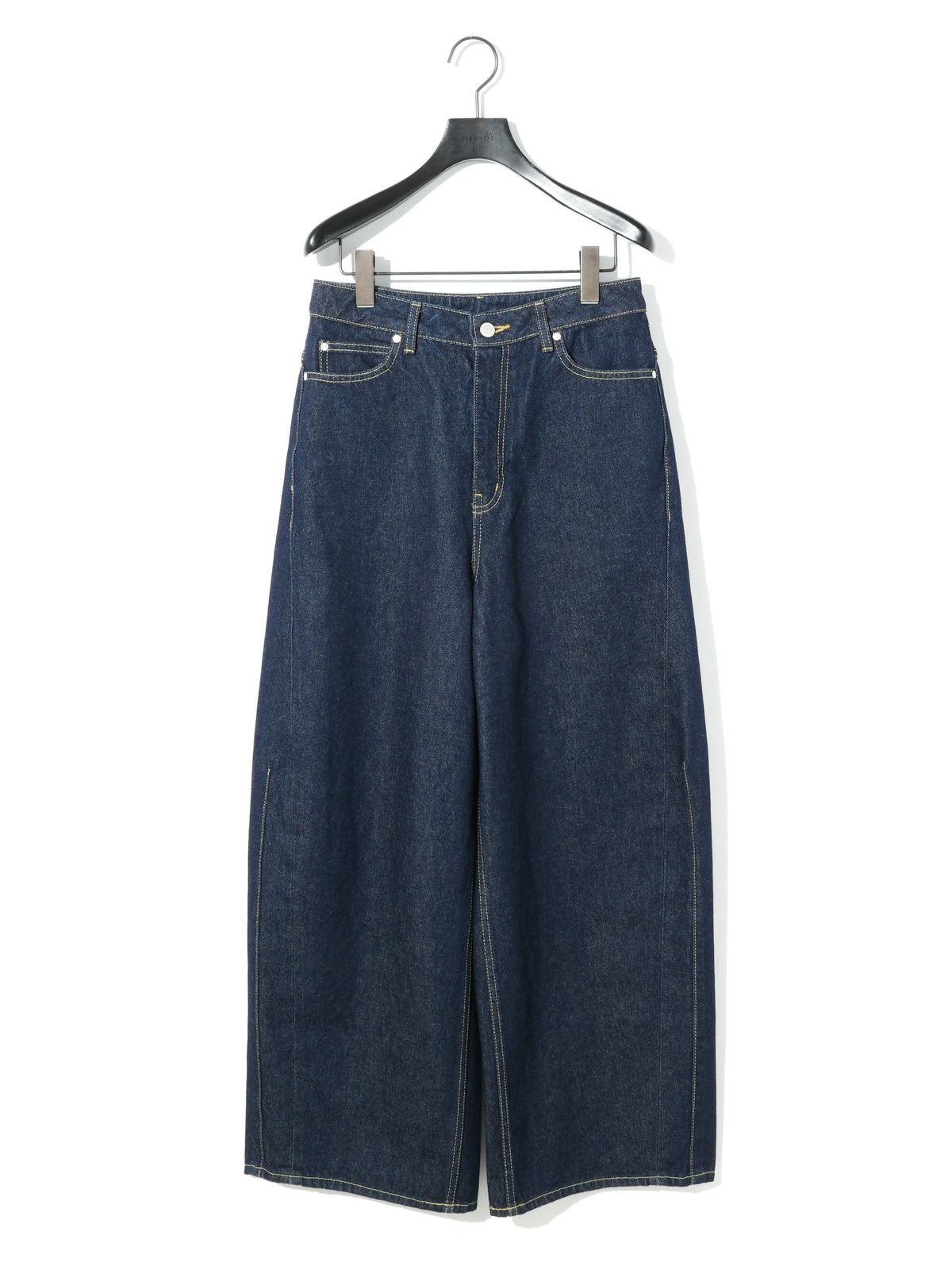 barrel leg wide denim