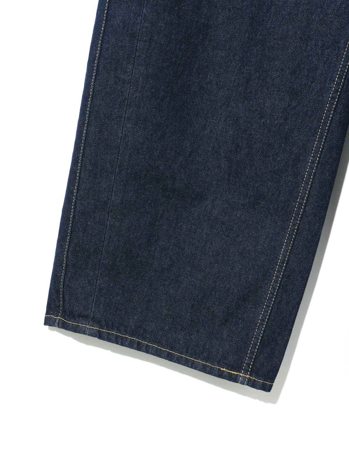 barrel leg wide denim