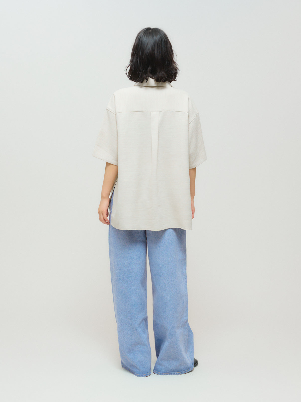 high waist wide denim (blue)