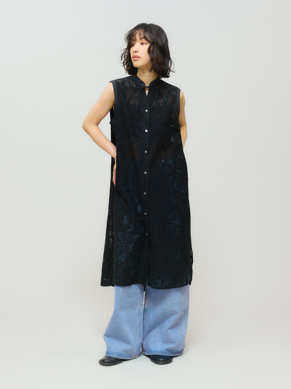 high waist wide denim (blue)