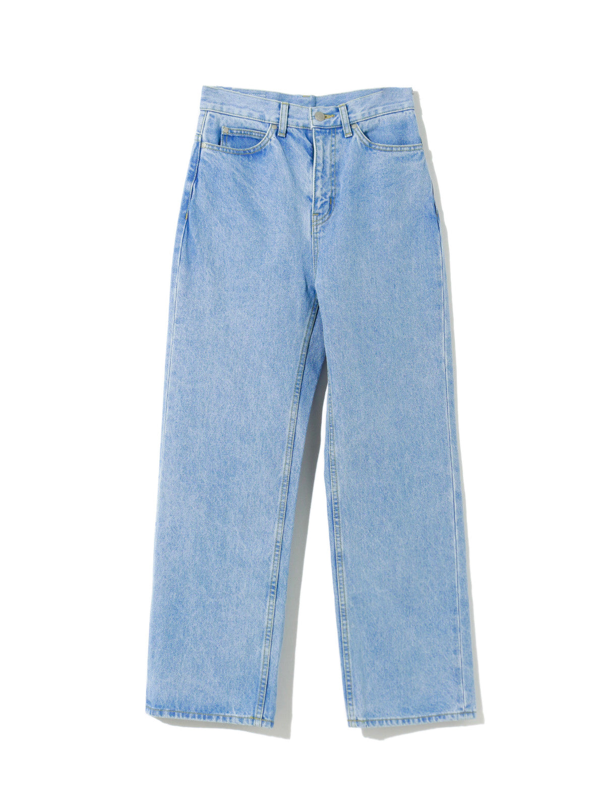 high waist straight denim