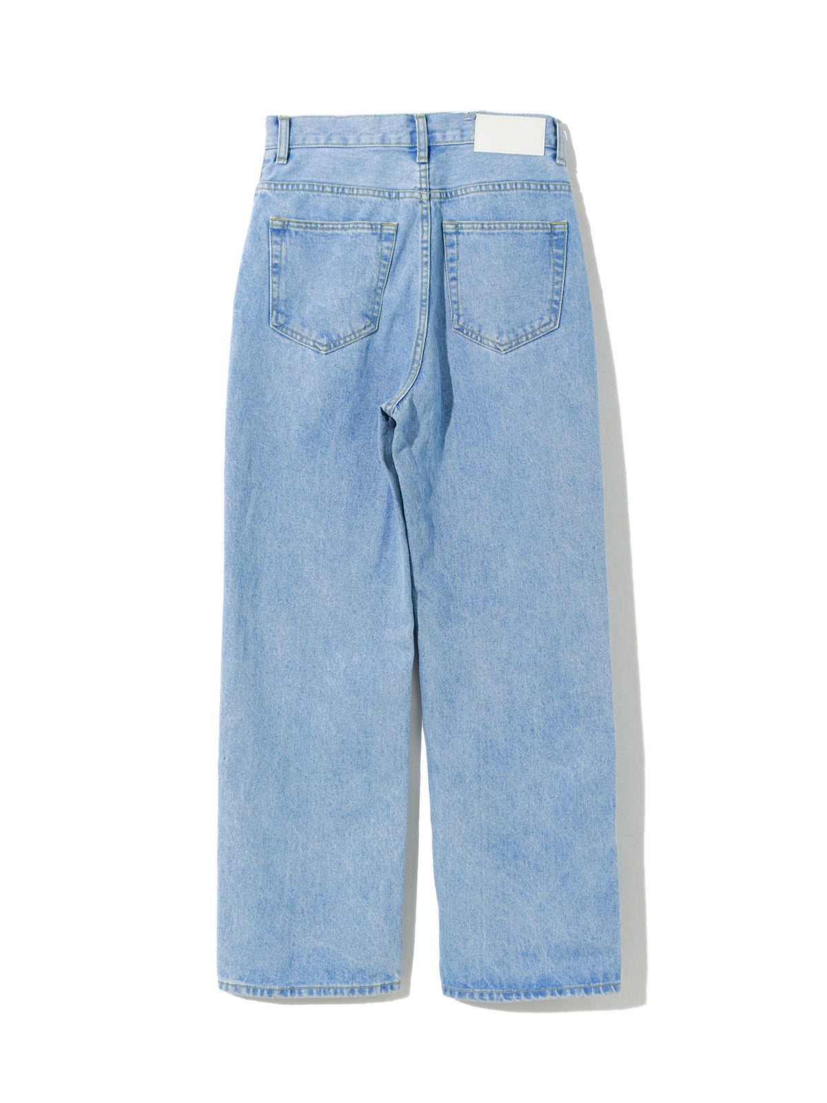 high waist straight denim