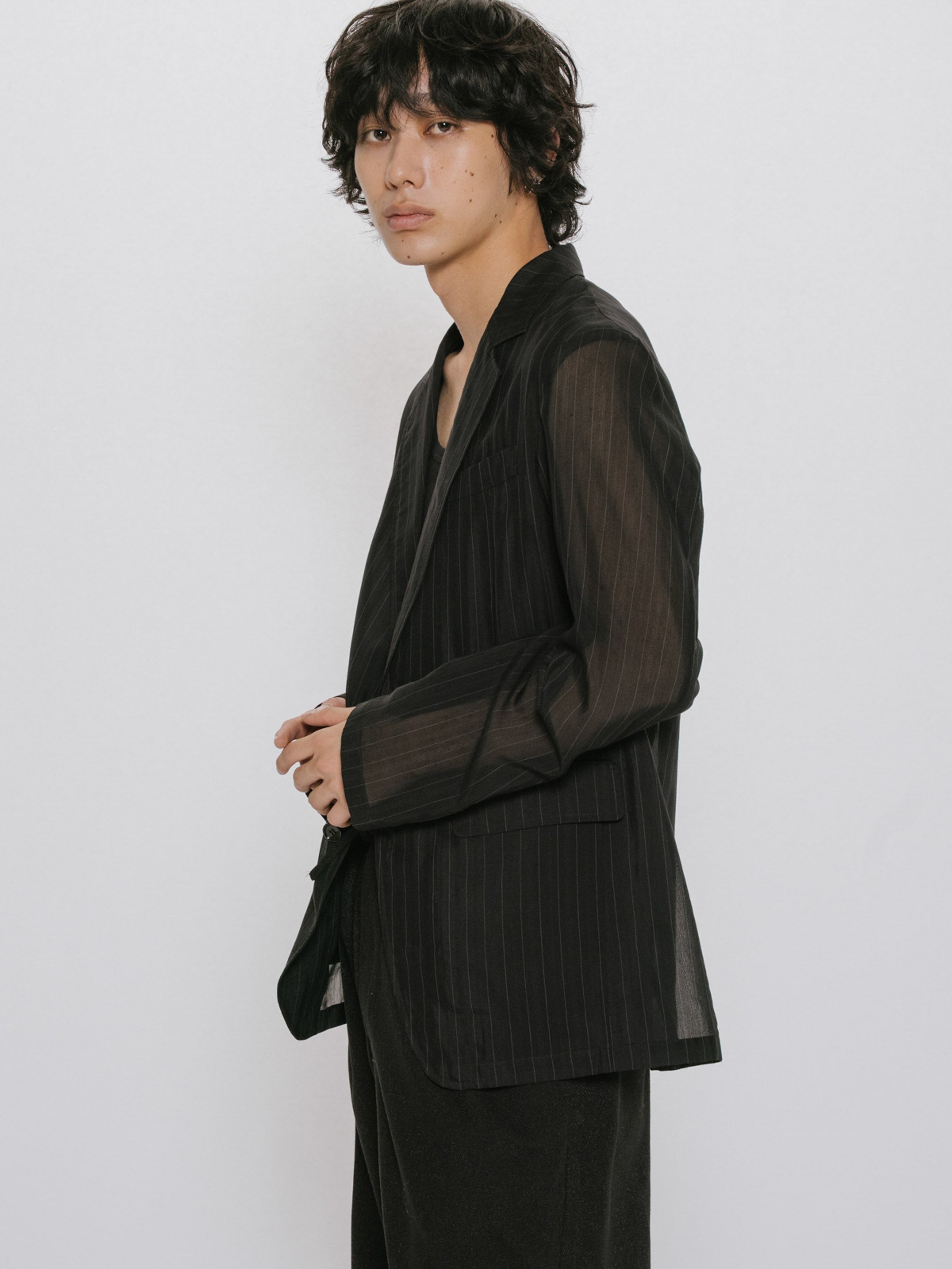 sheer stripe jacket