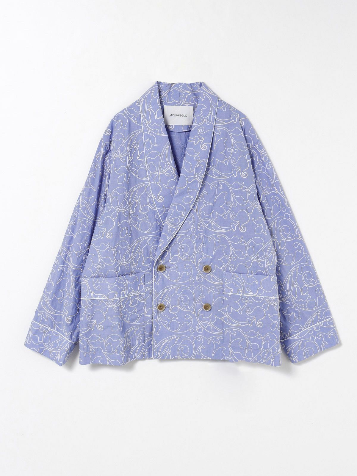 embroidered shawl collar jacket