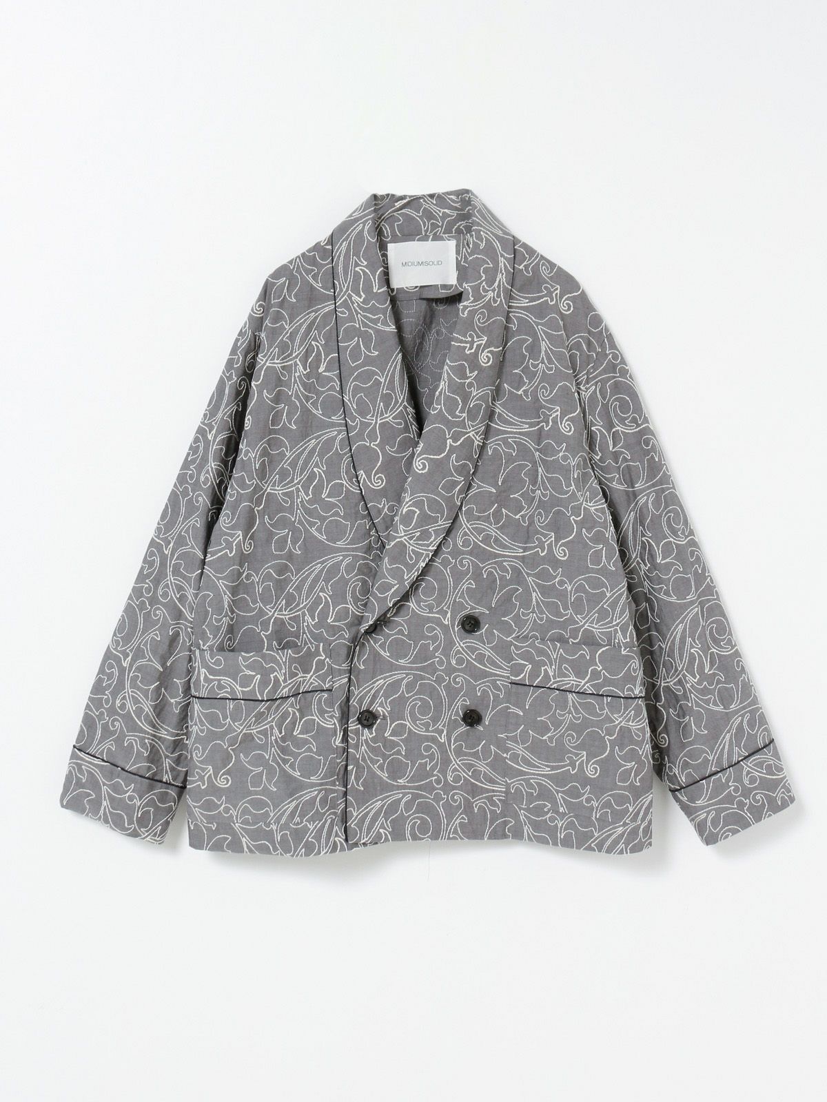 embroidered shawl collar jacket