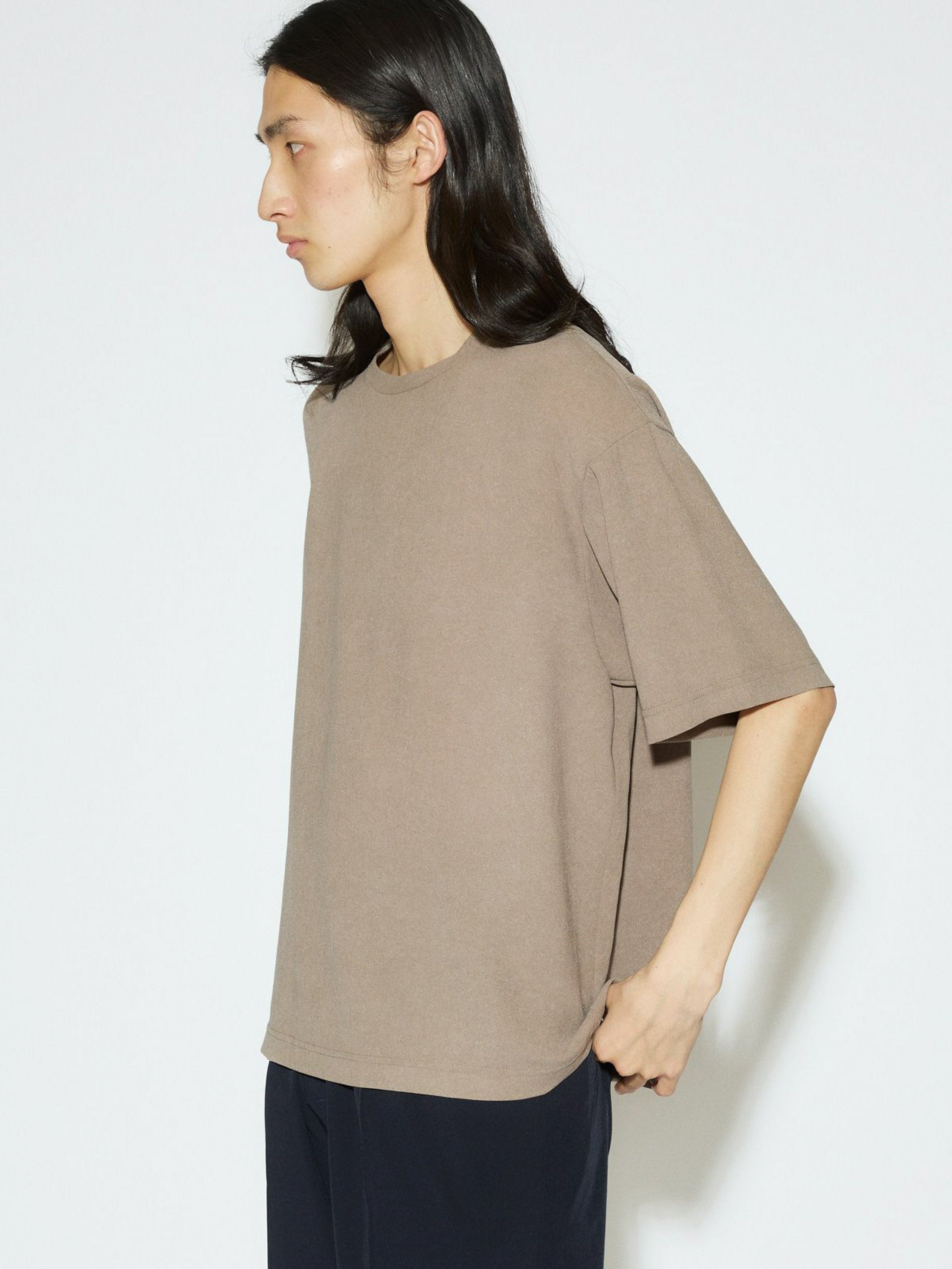 Men’s ハーフスリーブシアーベーシックプルオーバー