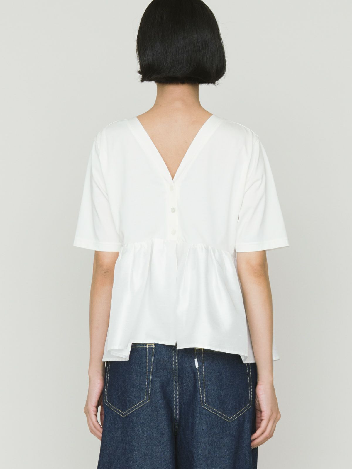 woven switching 2way peplum