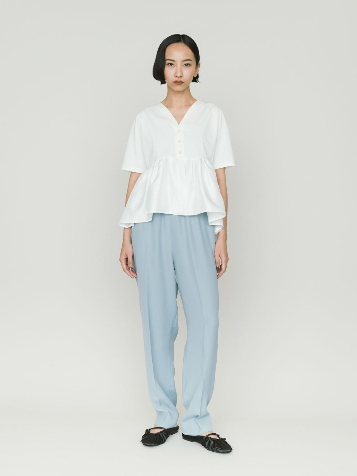 woven switching 2way peplum