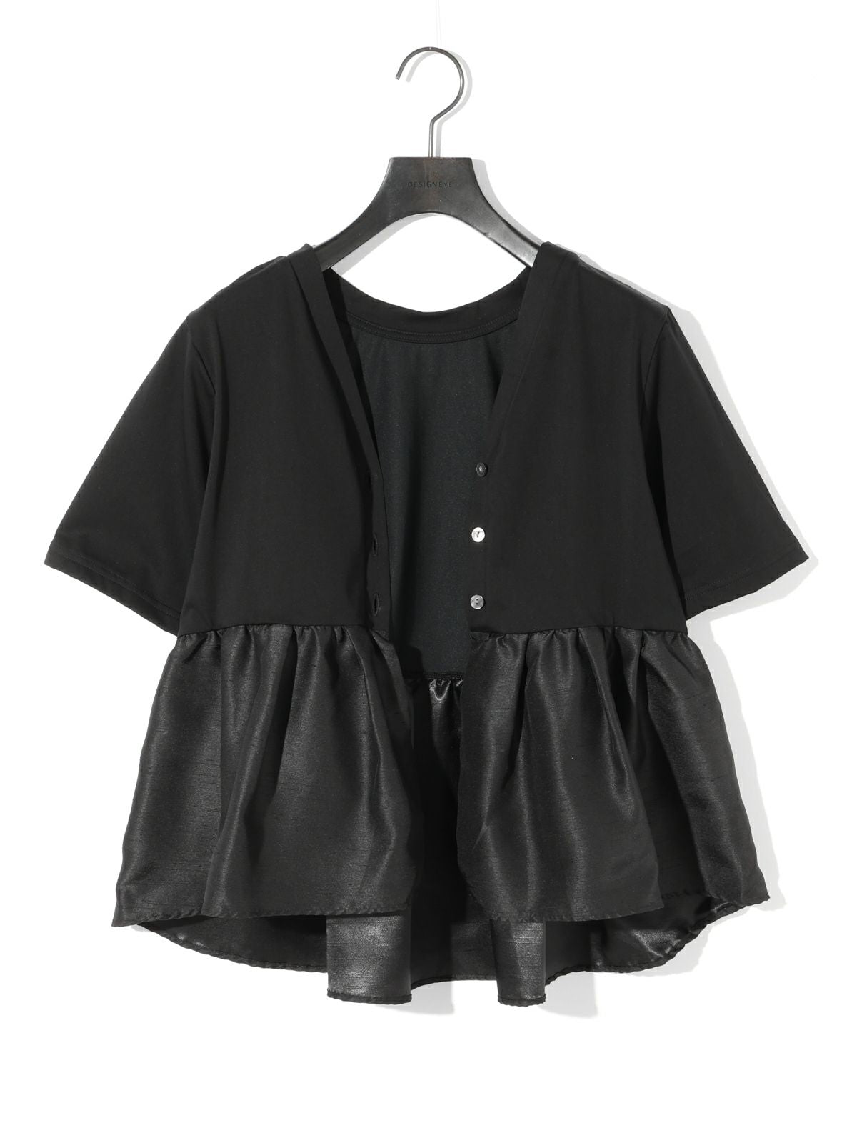 woven switching 2way peplum