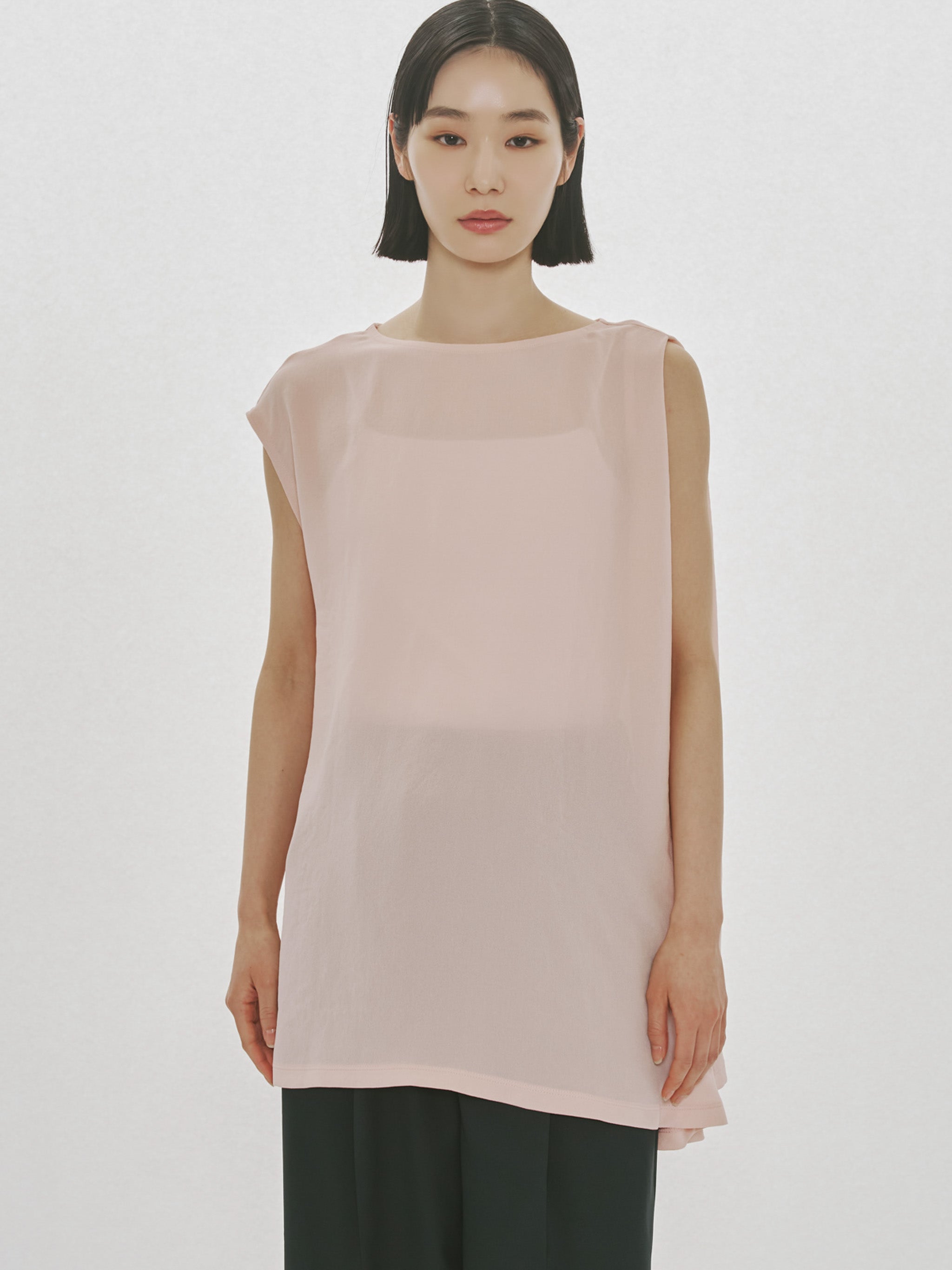asymmetry flared pullover