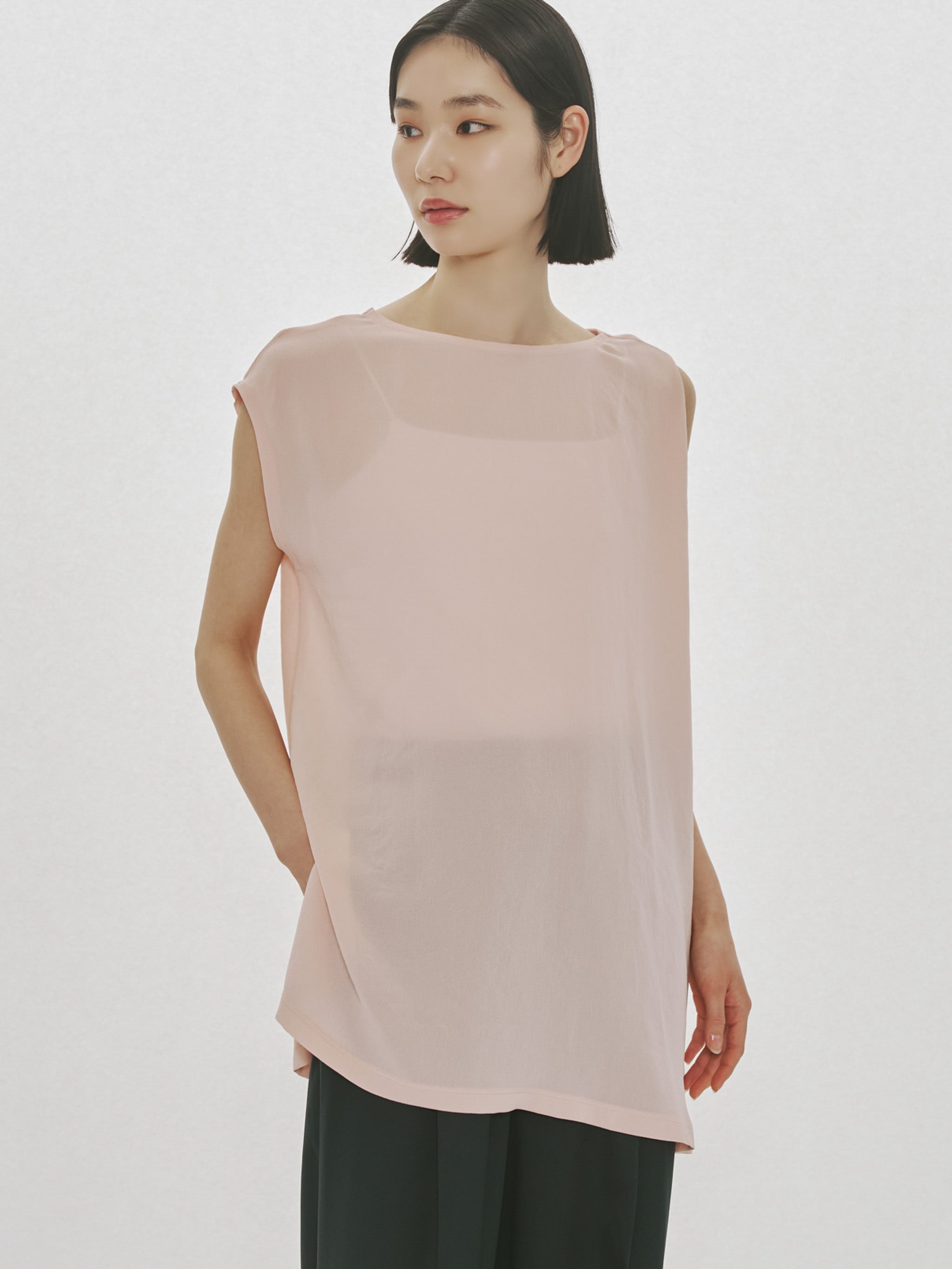 asymmetry flared pullover