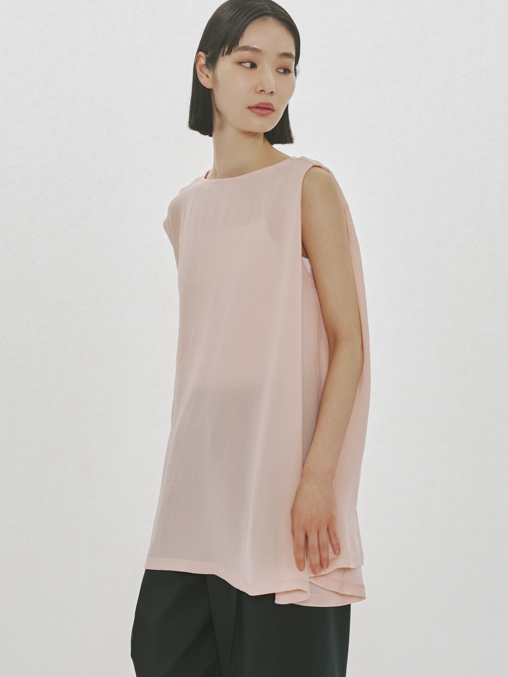 asymmetry flared pullover