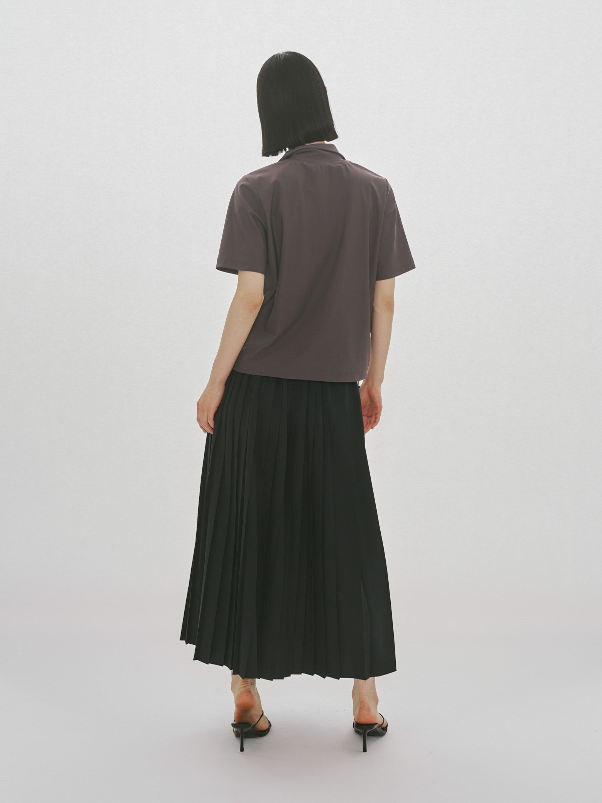 essential zip neck top