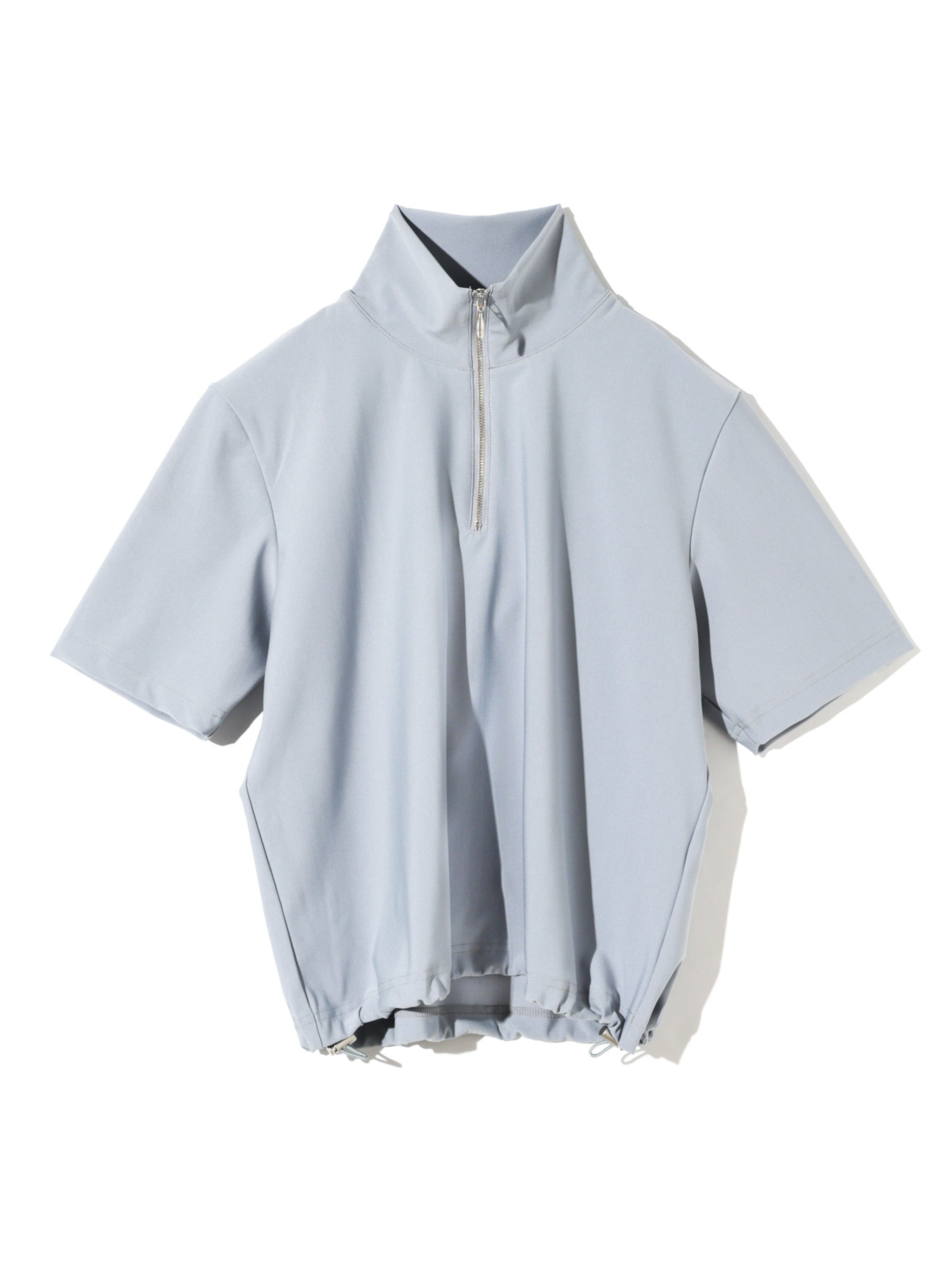 essential zip neck top