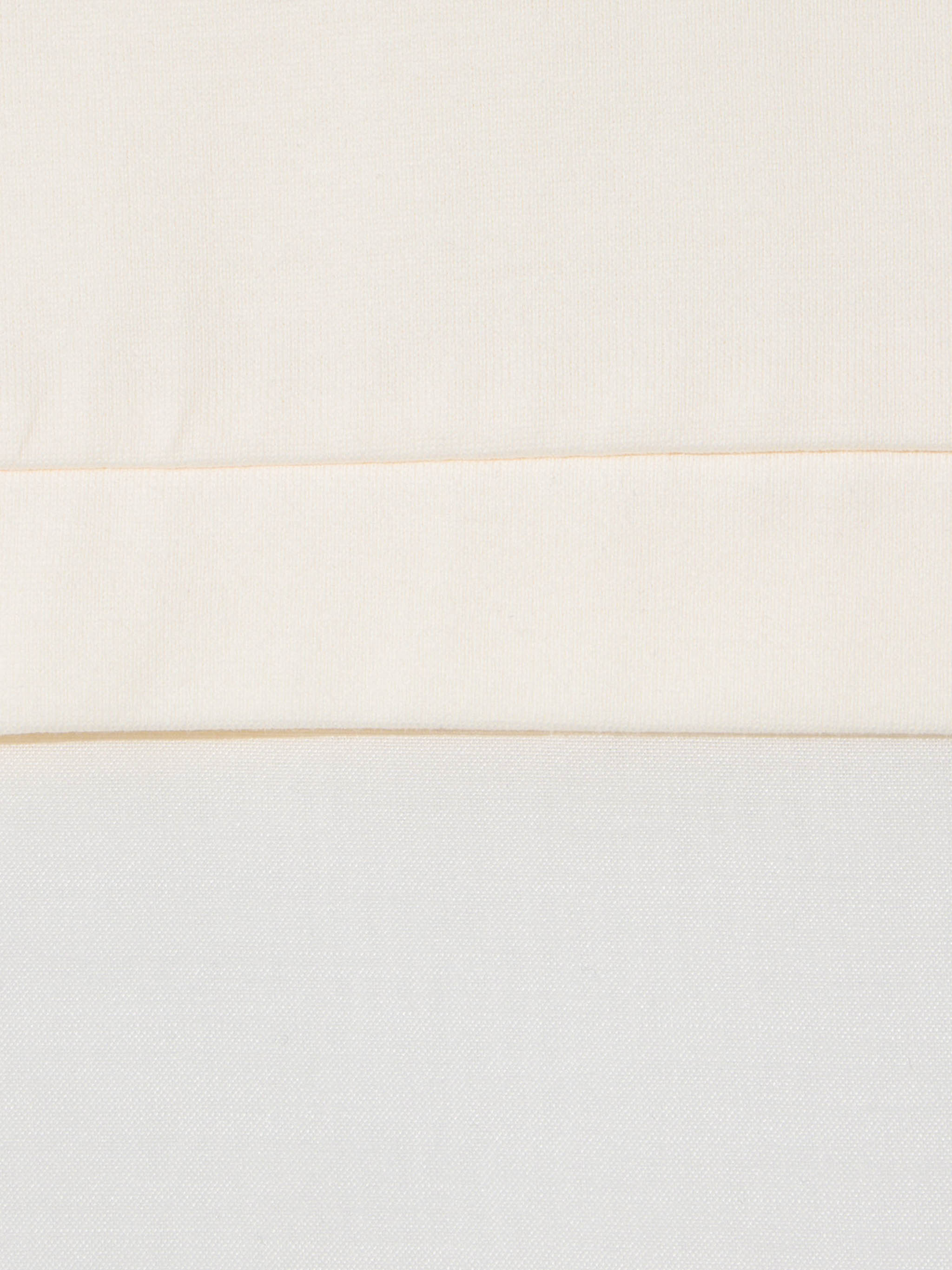 sheer mixed fabric T
