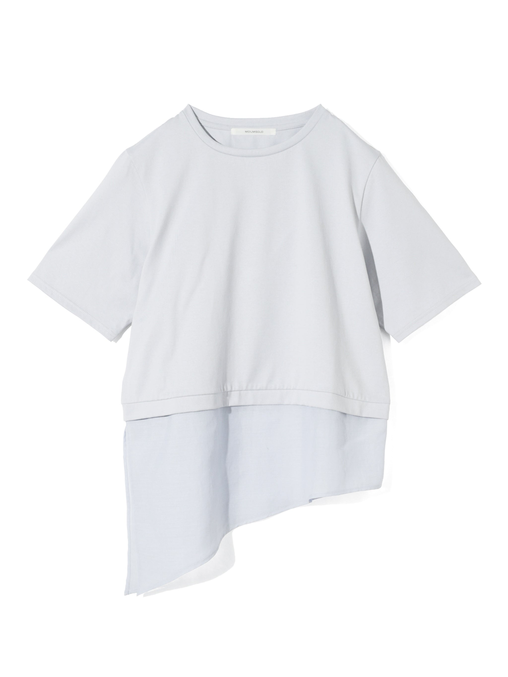 sheer mixed fabric T
