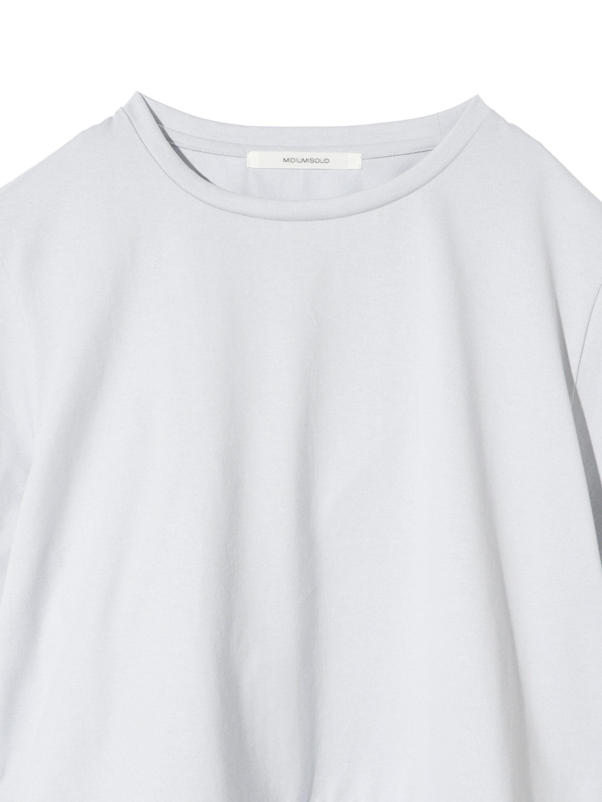 sheer mixed fabric T
