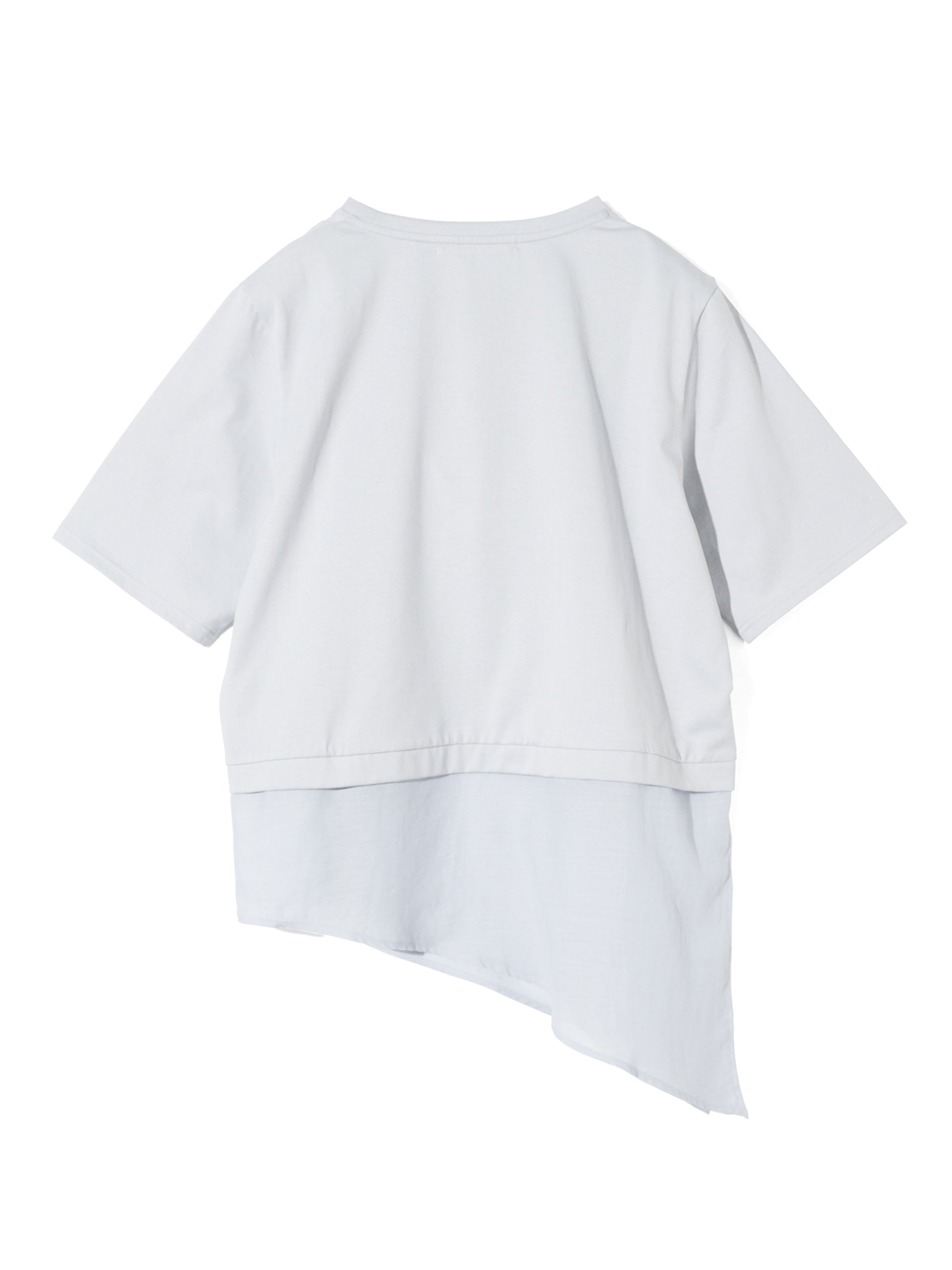 sheer mixed fabric T