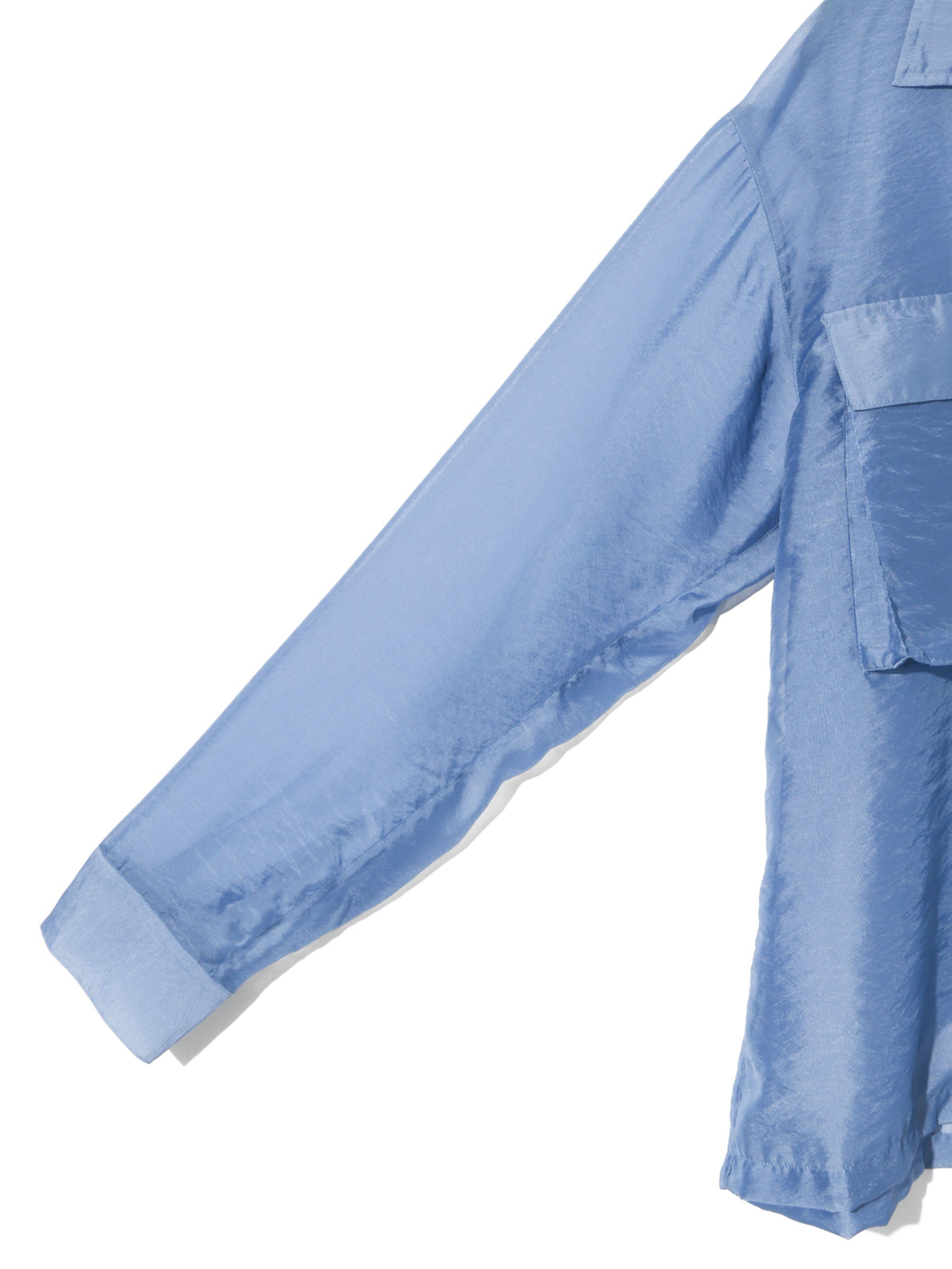 sheer open collar shirt