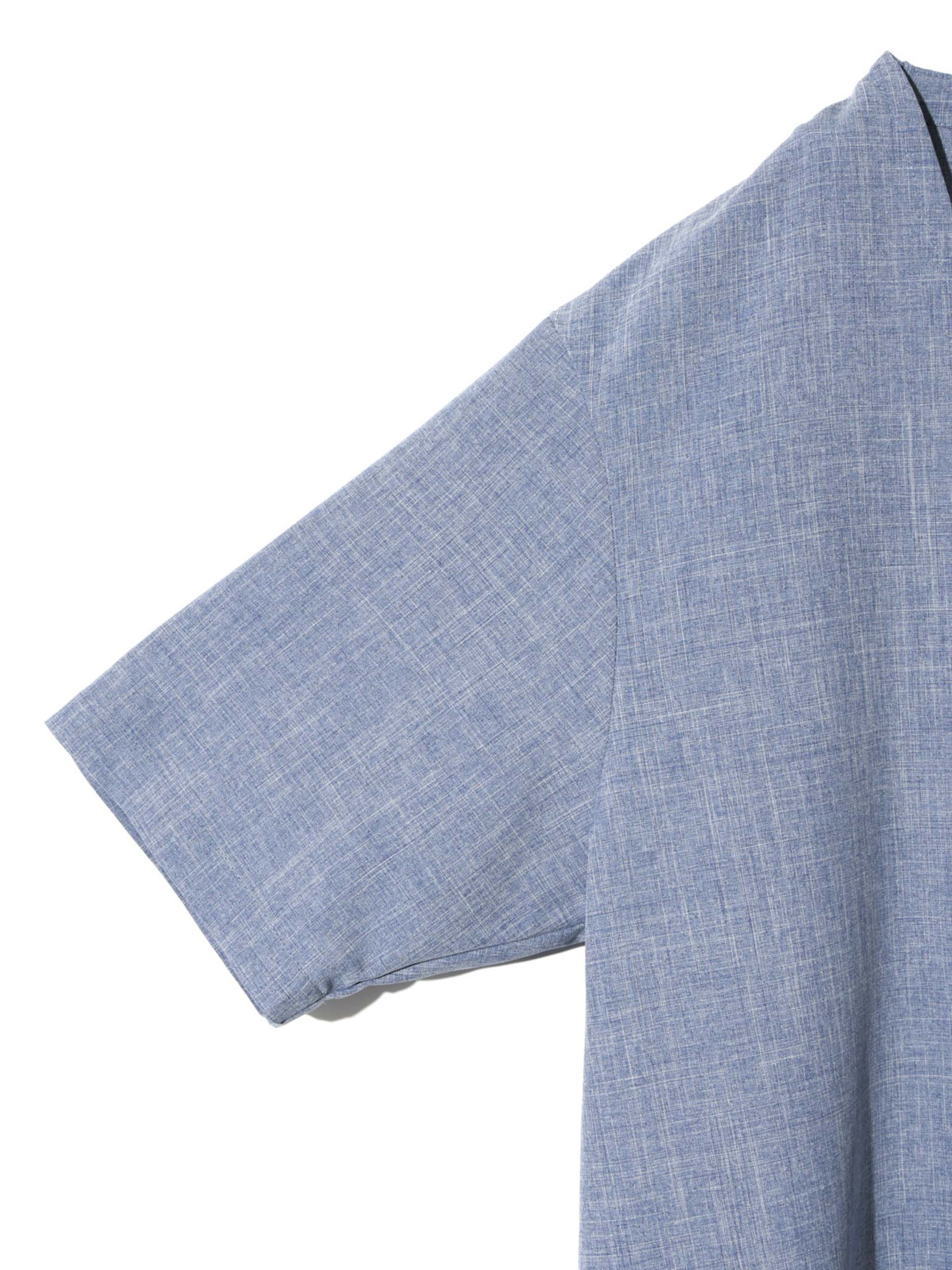no collar drawstring shirt