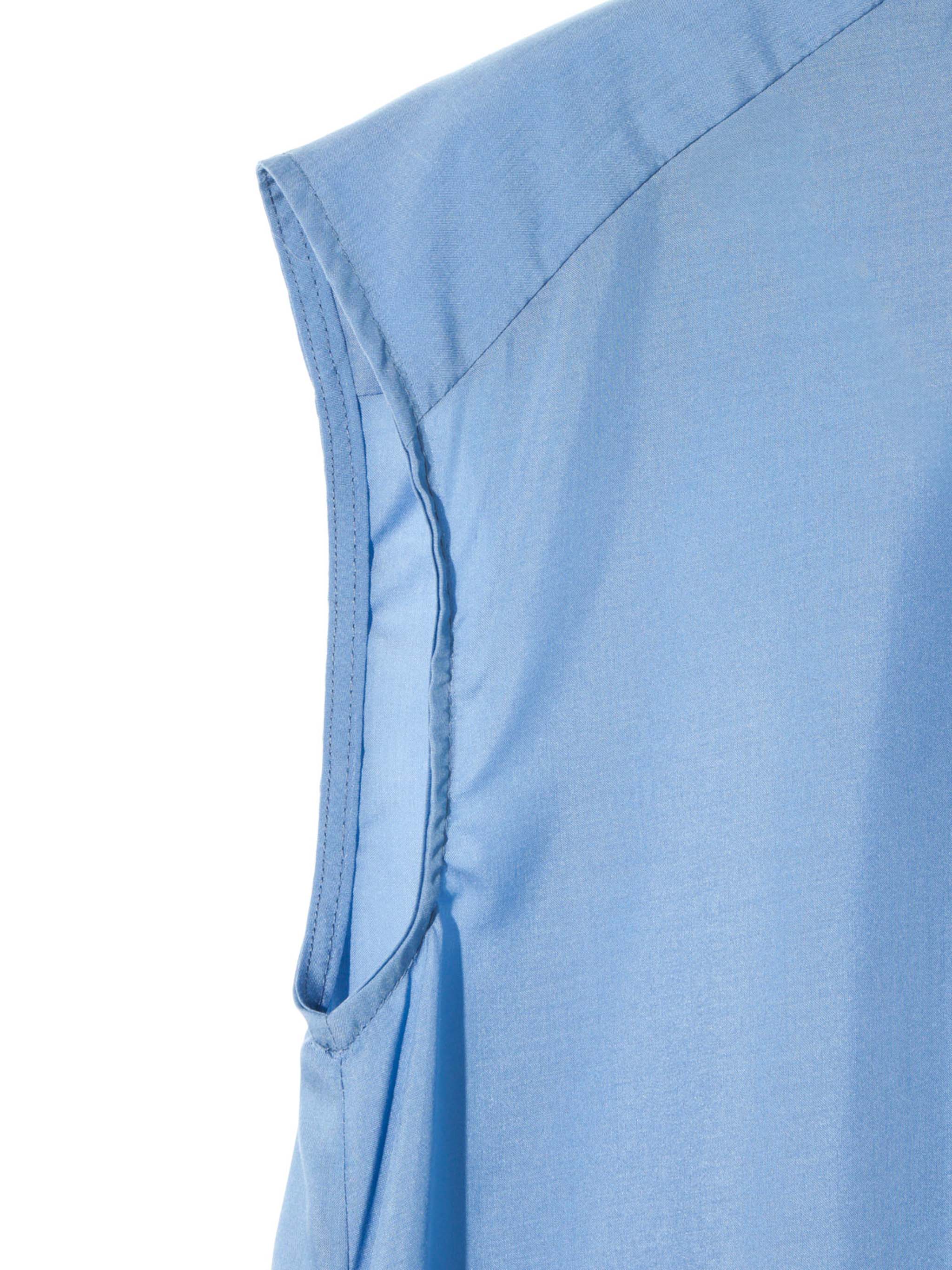 ribbon tie no sleeve blouse