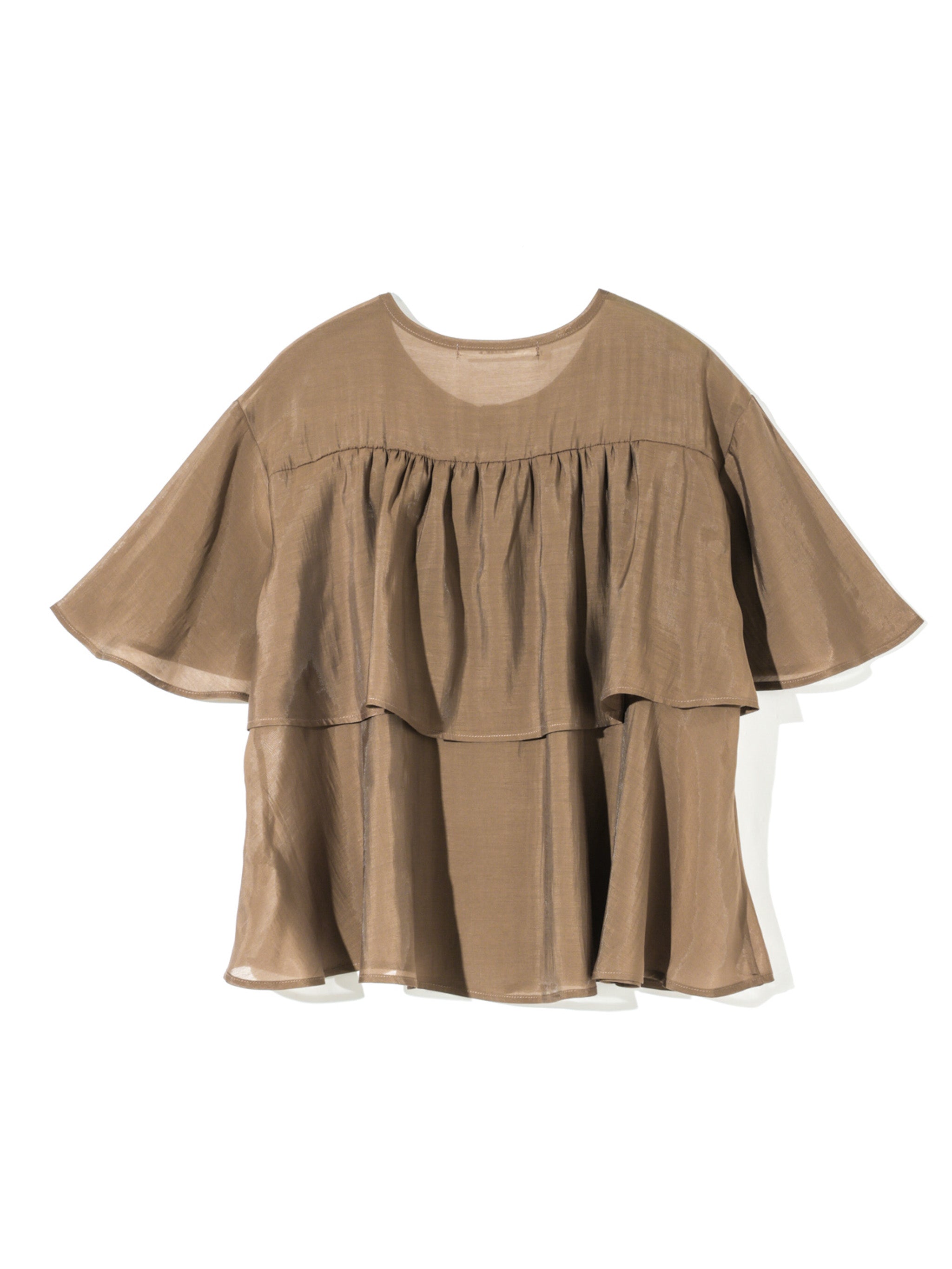 sheer tiered blouse