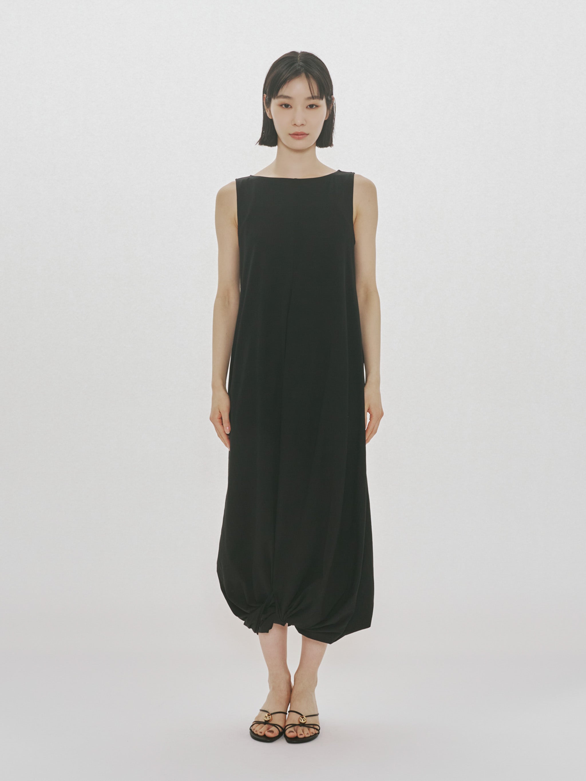jersey twist hem one-piece