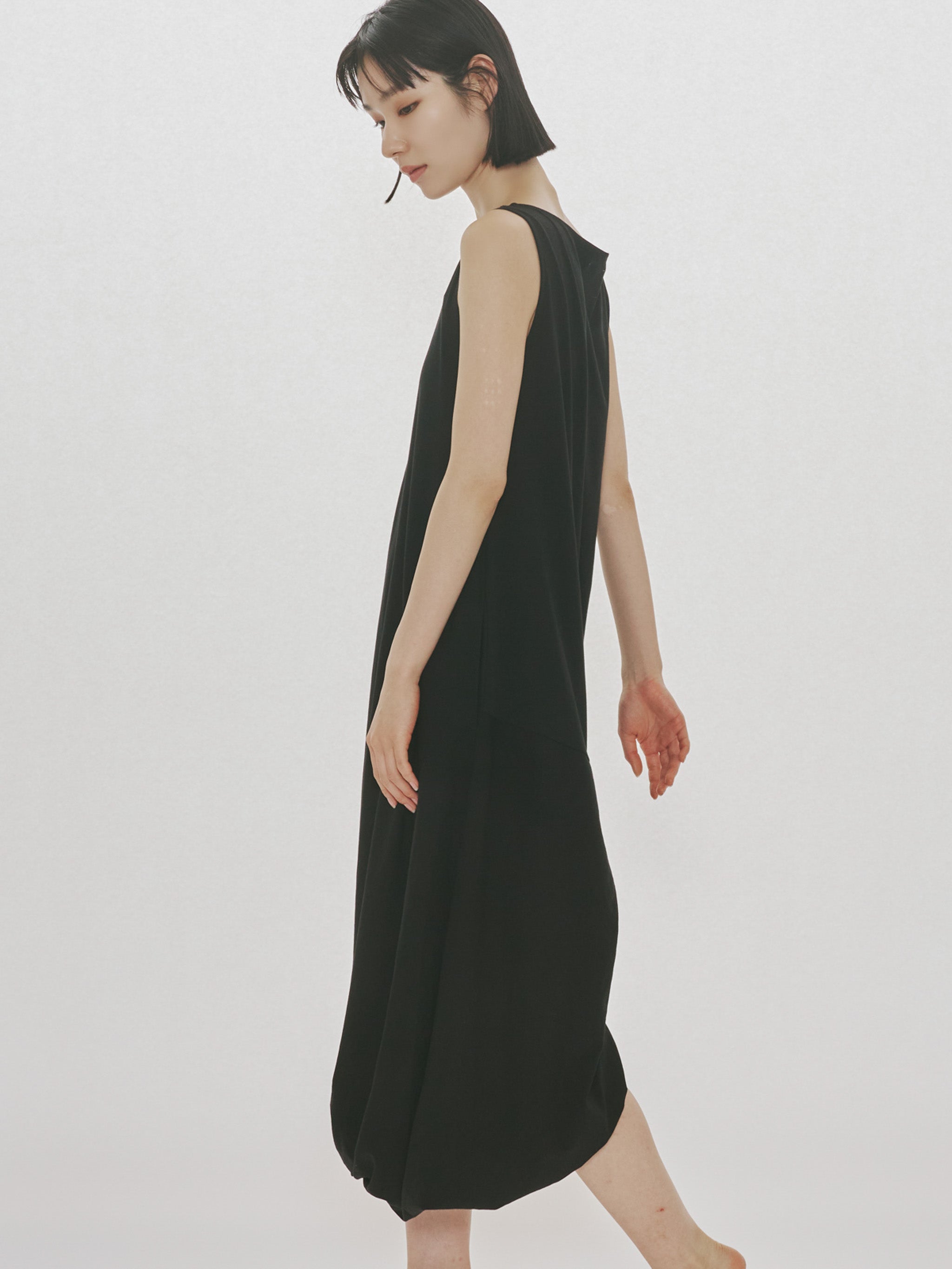 jersey twist hem one-piece