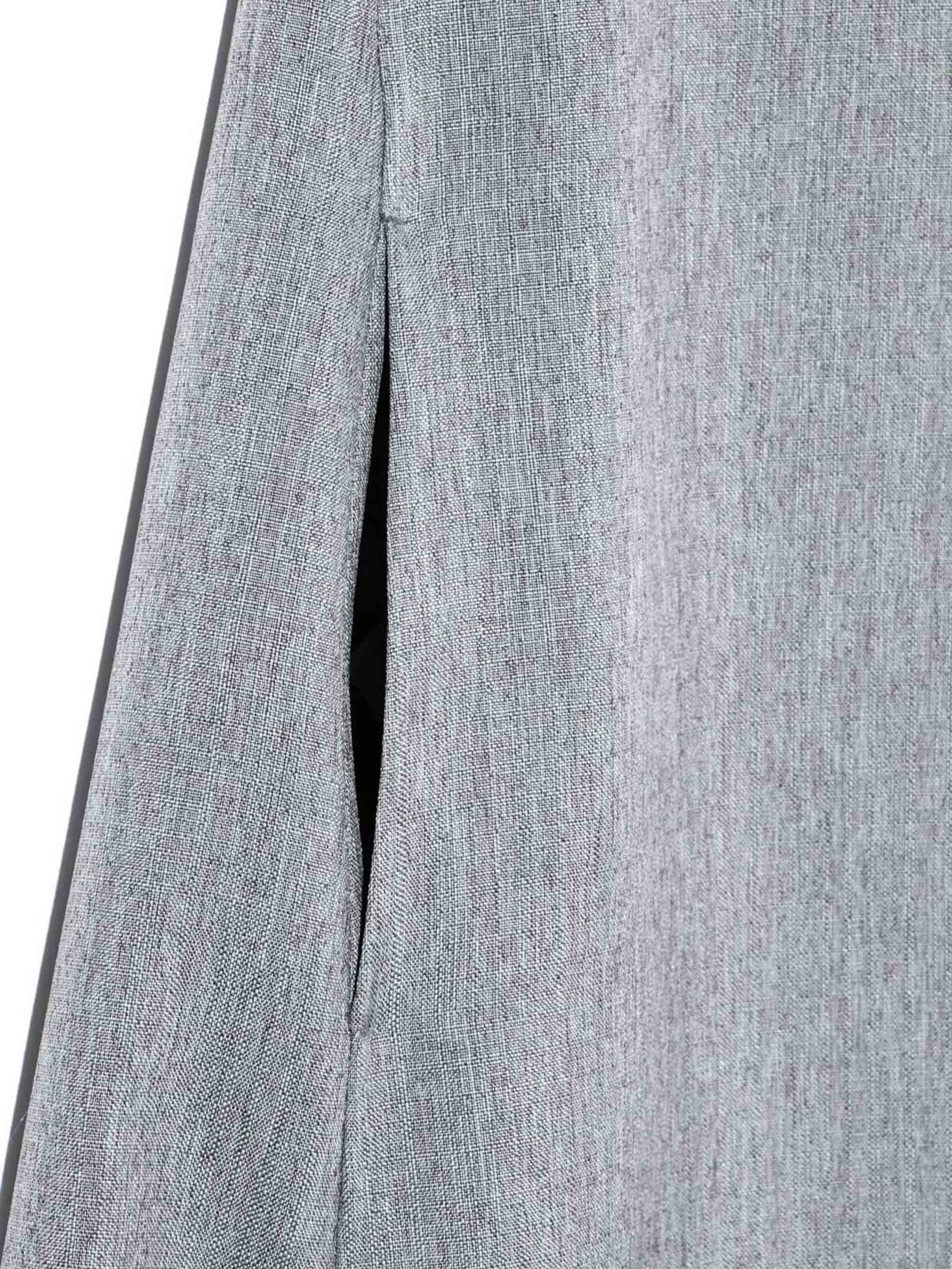 linen like V neck flare one-piece
