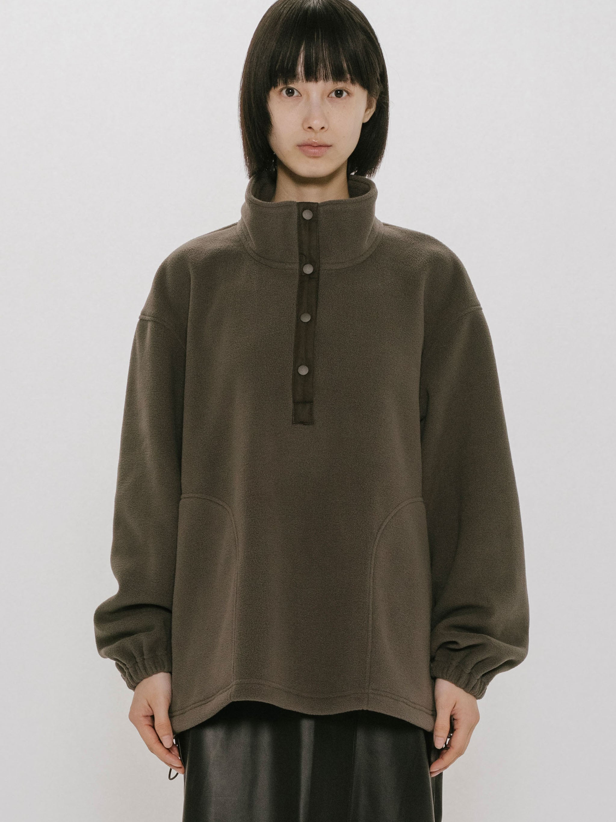 fleece anorak pullover