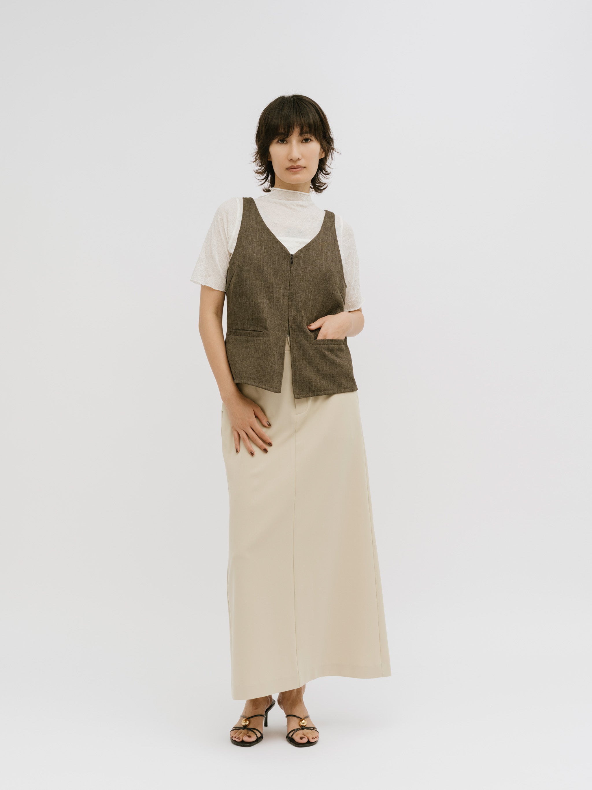 conceal zip cocoon gilet