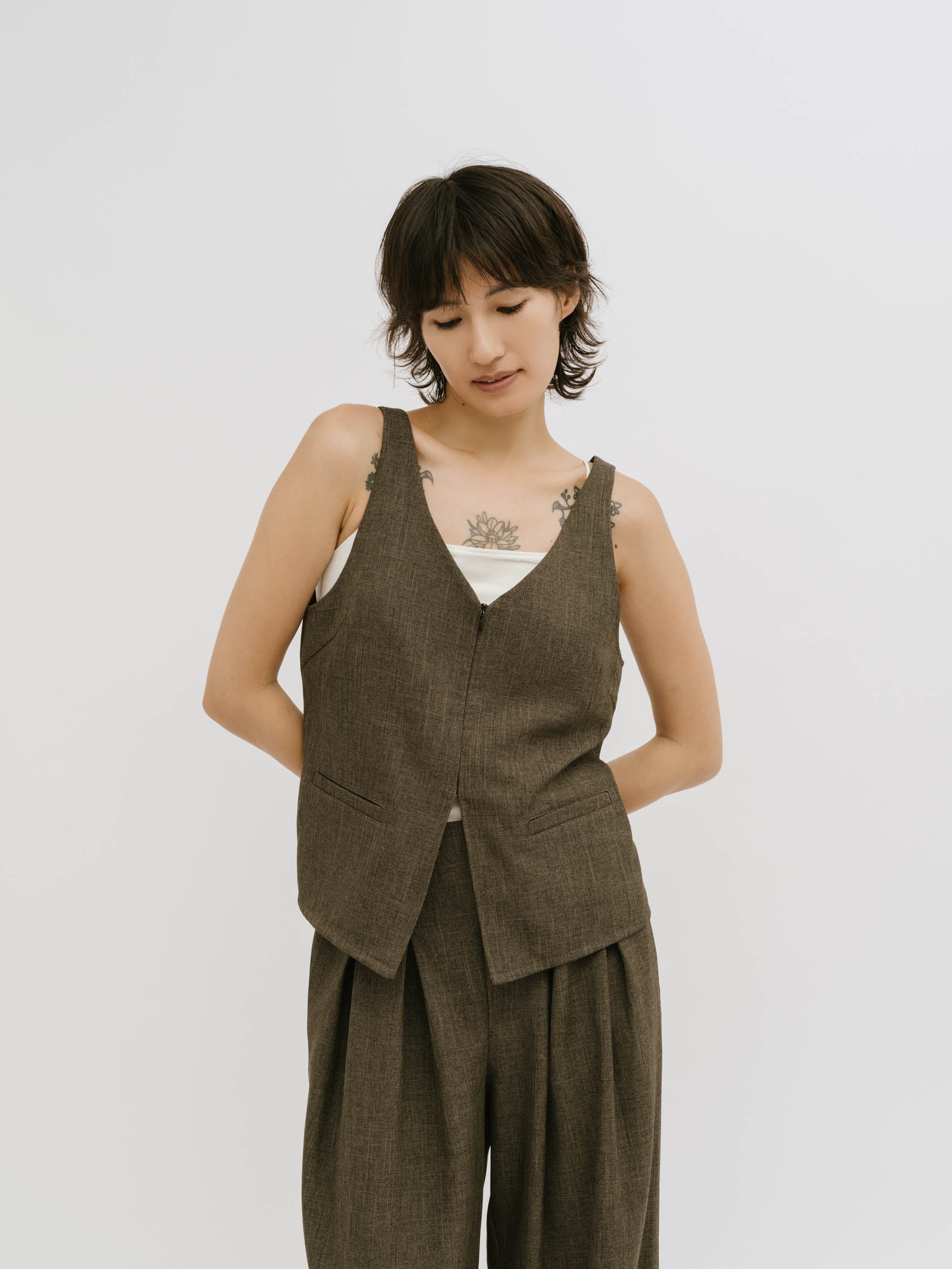 conceal zip cocoon gilet