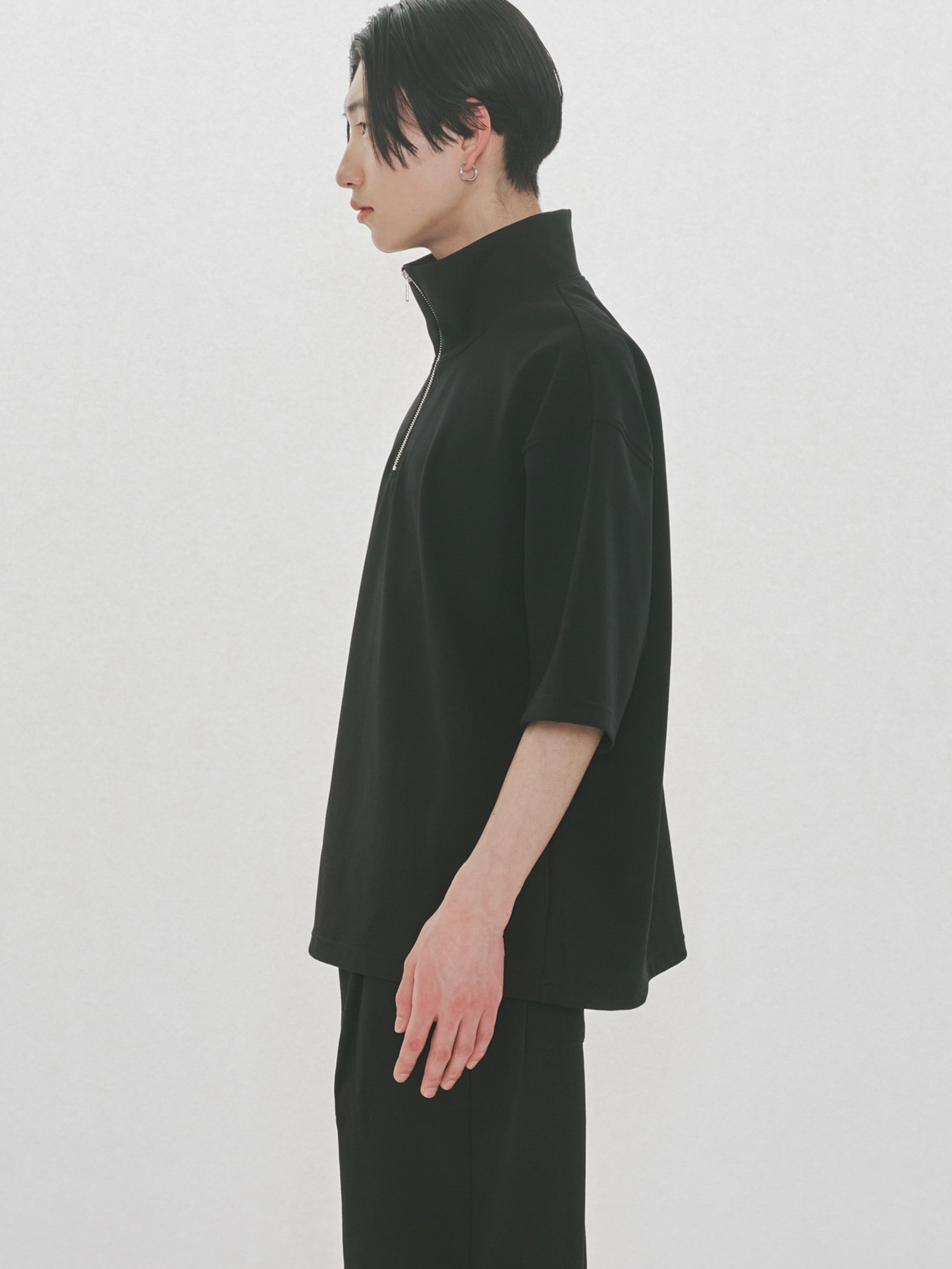half zip wide pullover