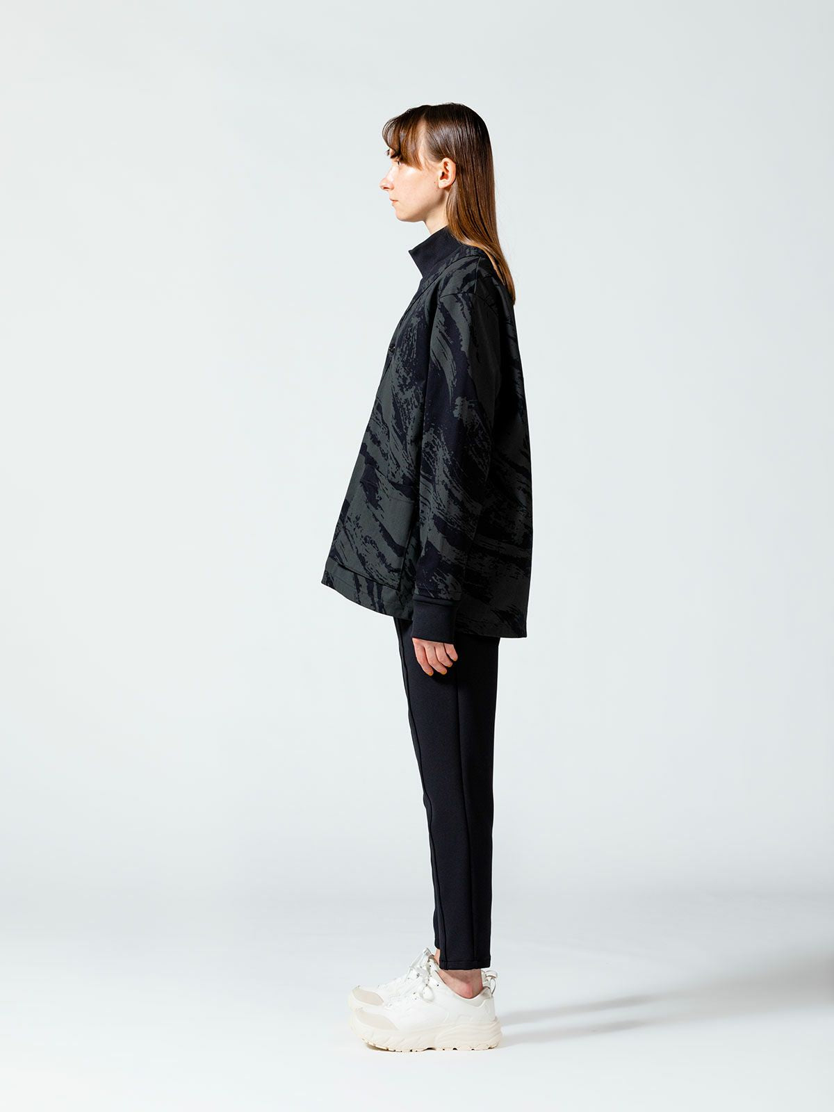 トリコットかすれプリントカーディガン(4-1109)