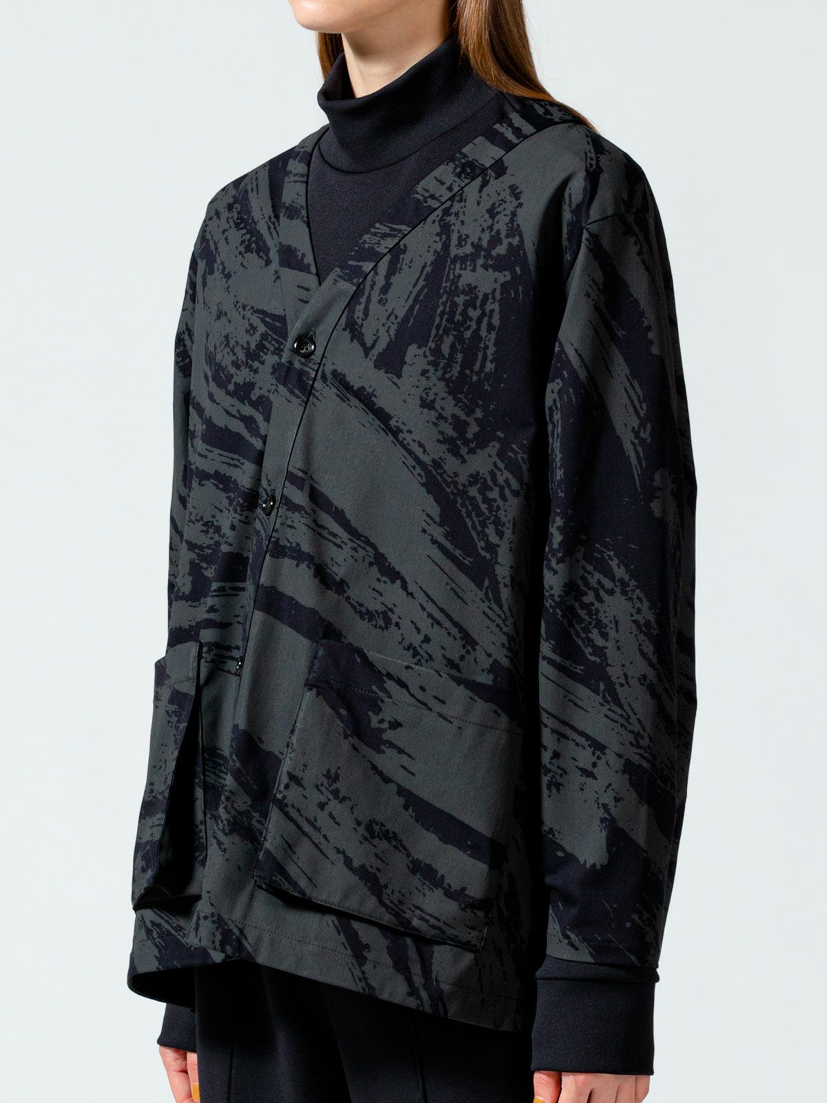 トリコットかすれプリントカーディガン(4-1109)