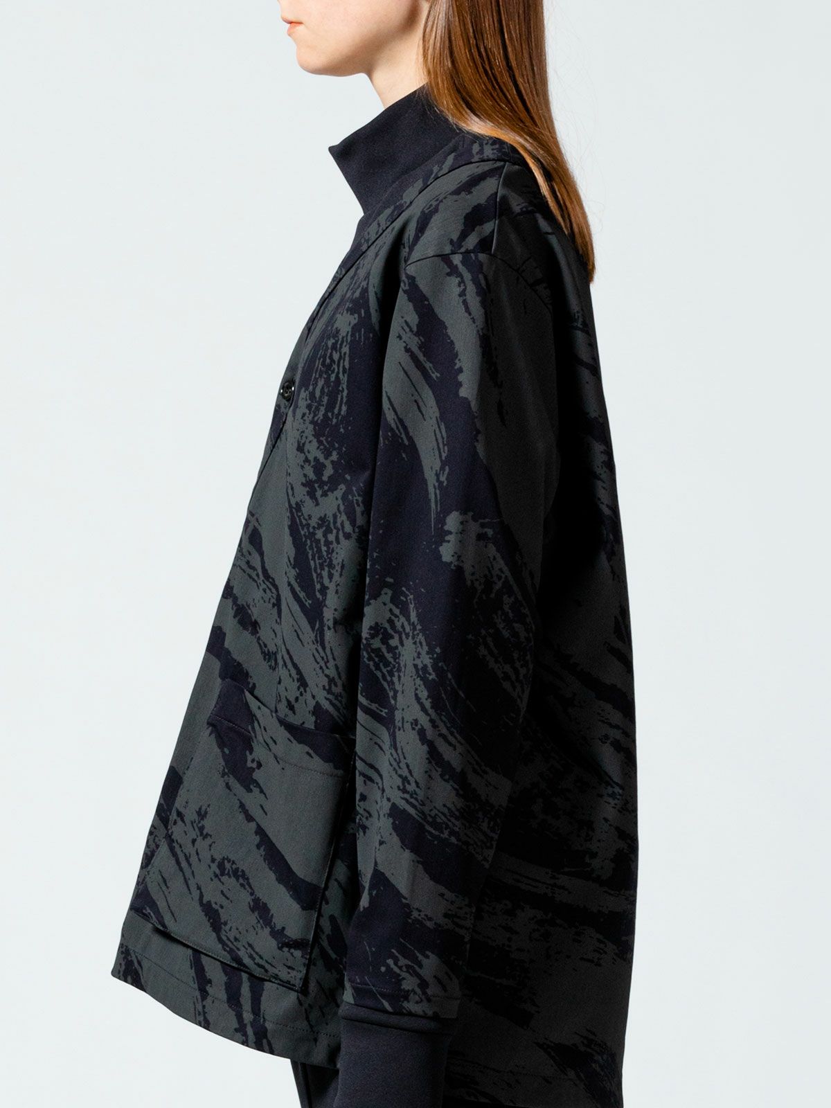 トリコットかすれプリントカーディガン(4-1109)