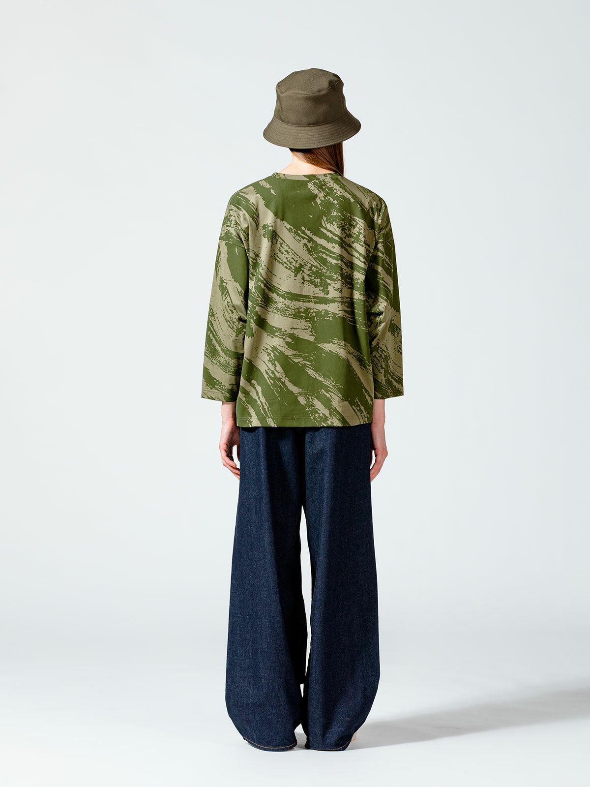 トリコットかすれプリントプルオーバー(4-1110)