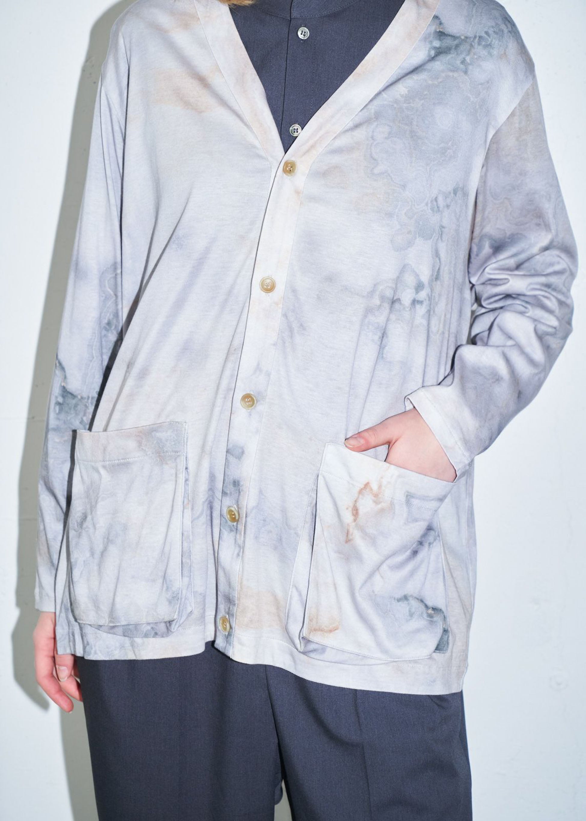 マーブルプリントカーディガン(4-1115)