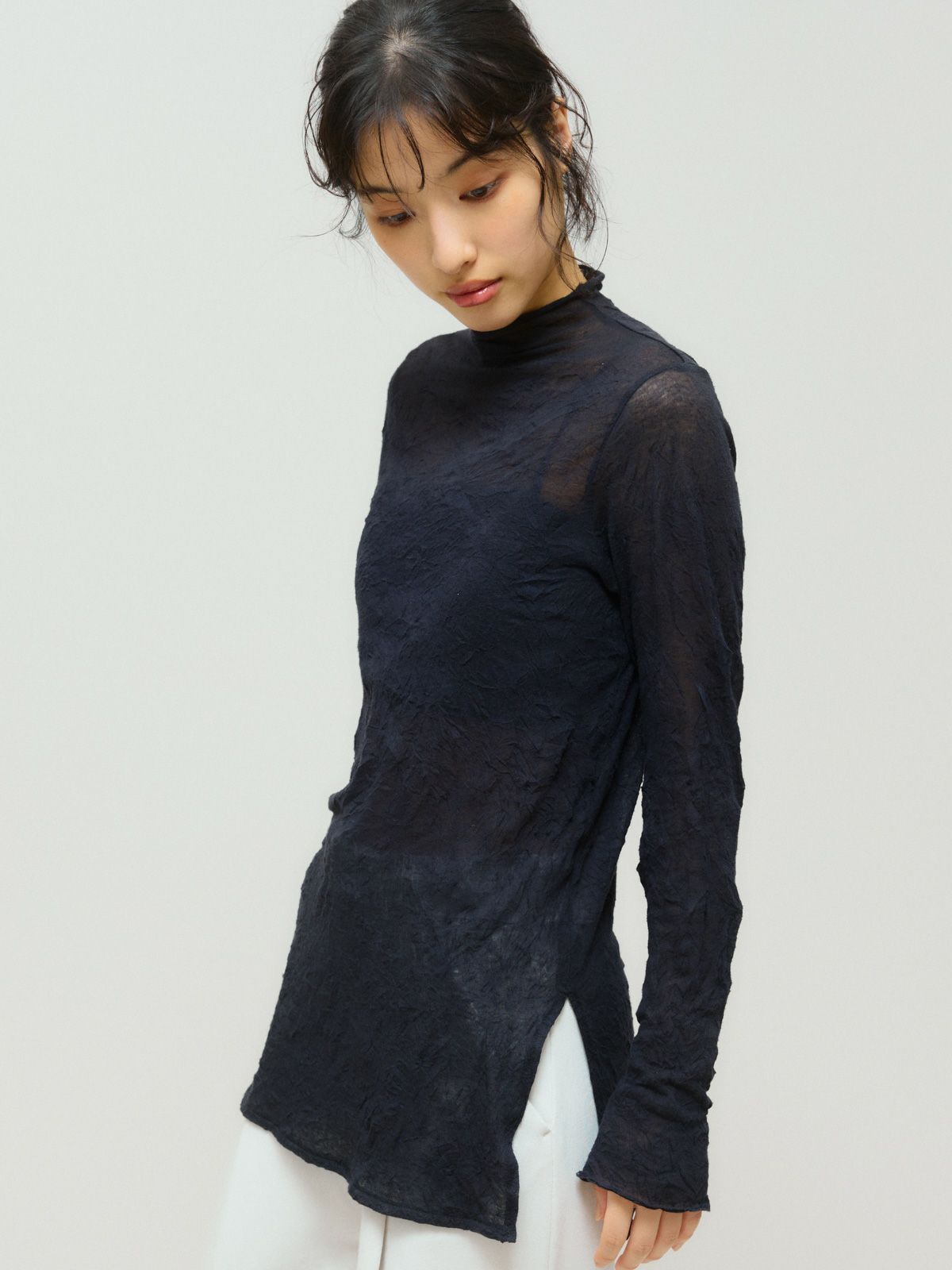 sheer high neck inner