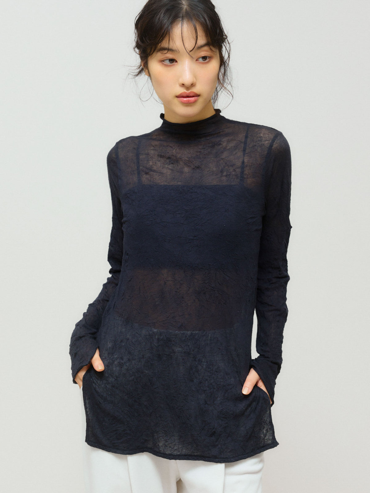 washar sheer high neck inner