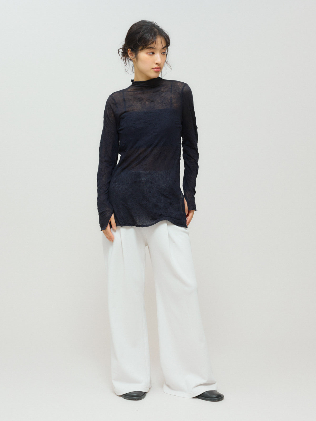 washar sheer high neck inner