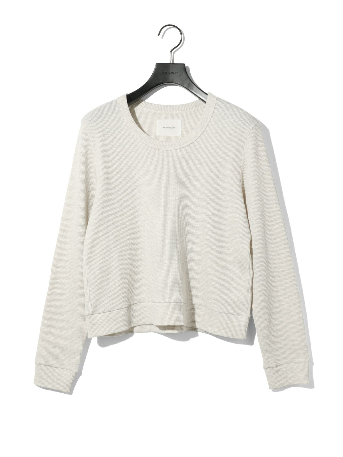 u neck waffle pullover