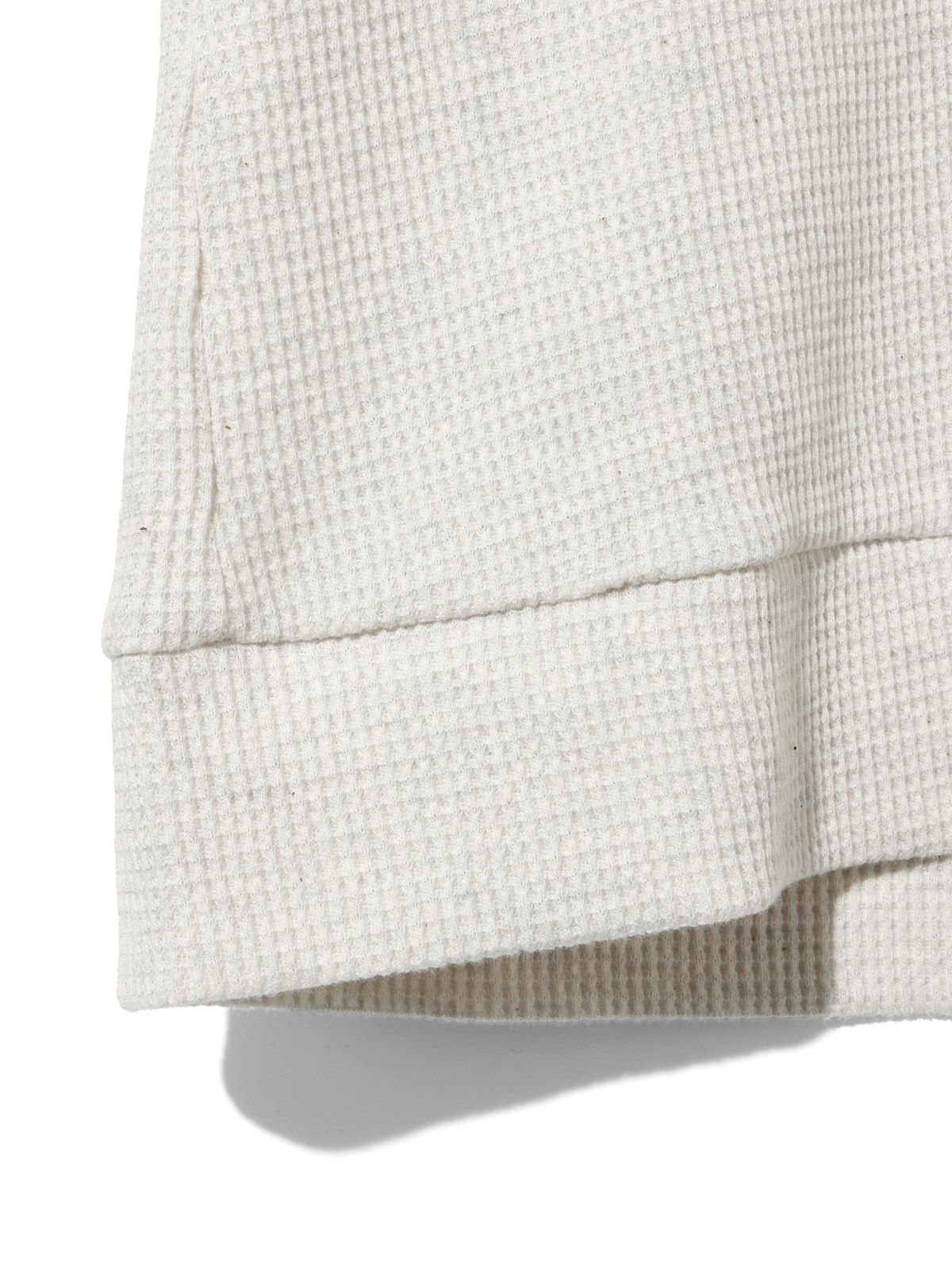 u neck waffle pullover