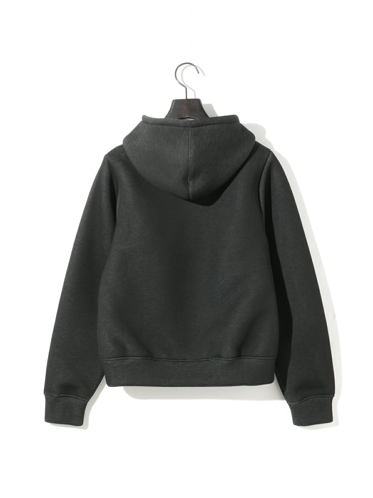 sheer double-knit zip hoodie