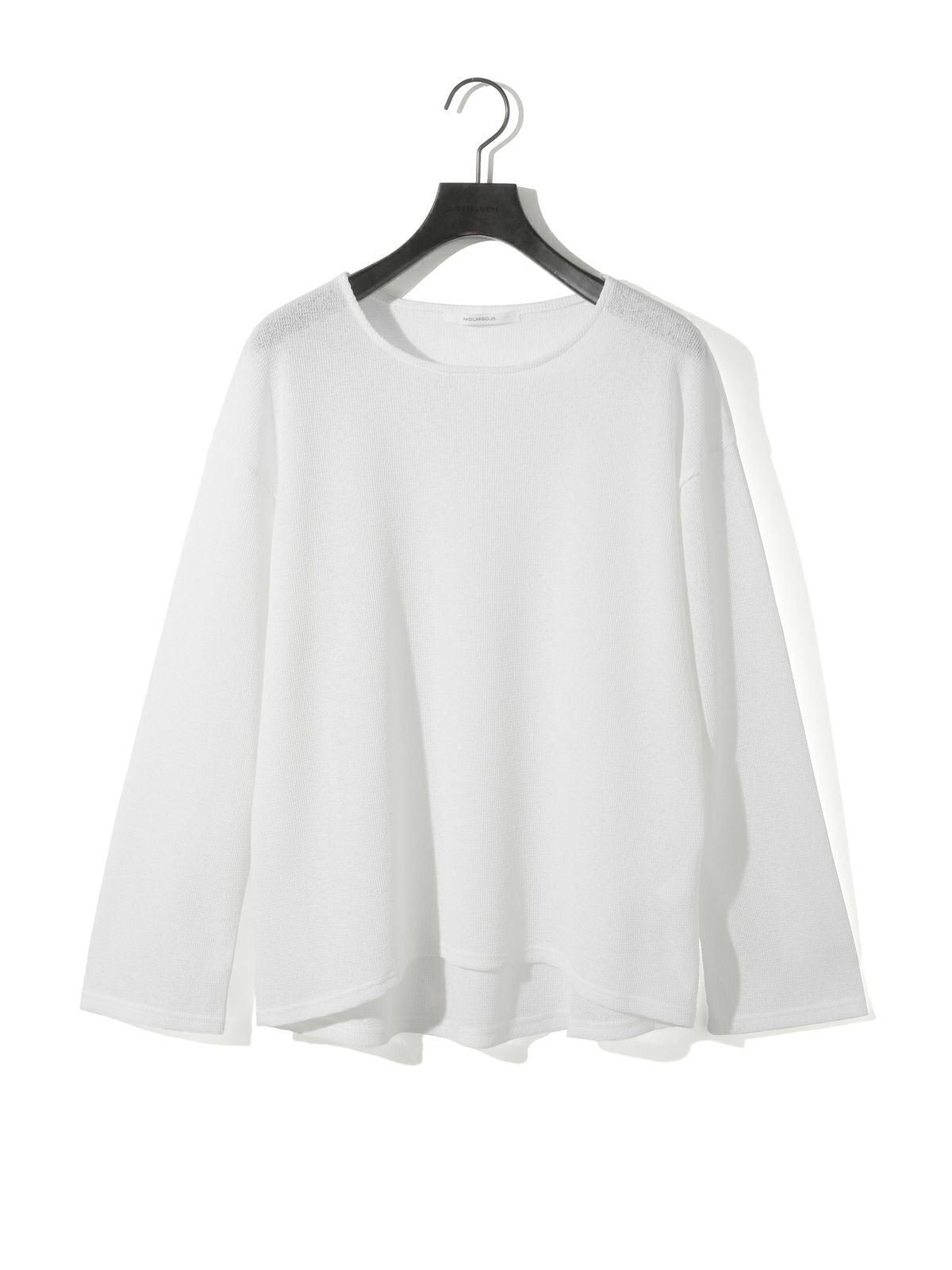 sheer waffle pullover