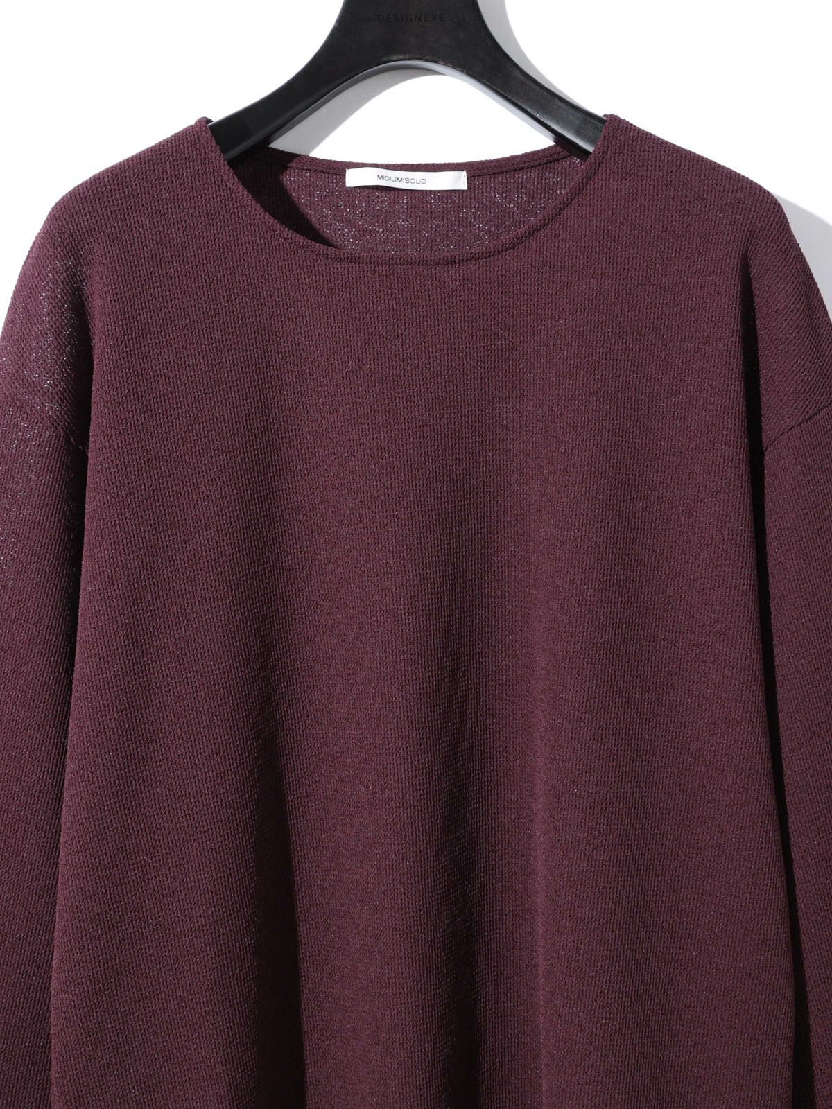 sheer waffle pullover